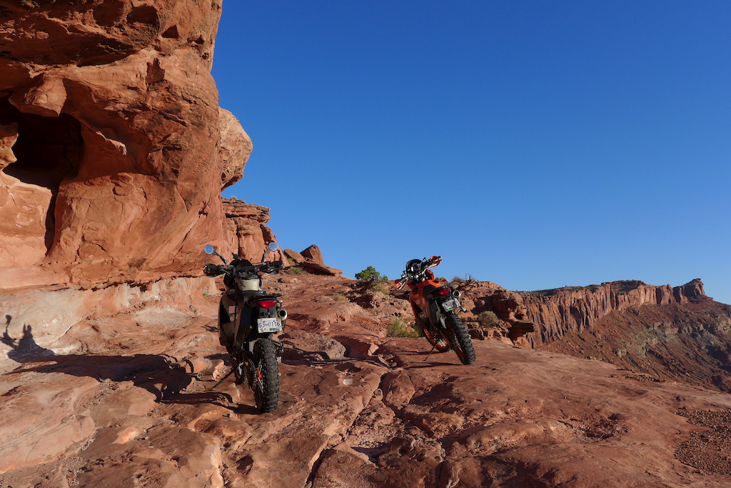 Riding KTM 990s in moab