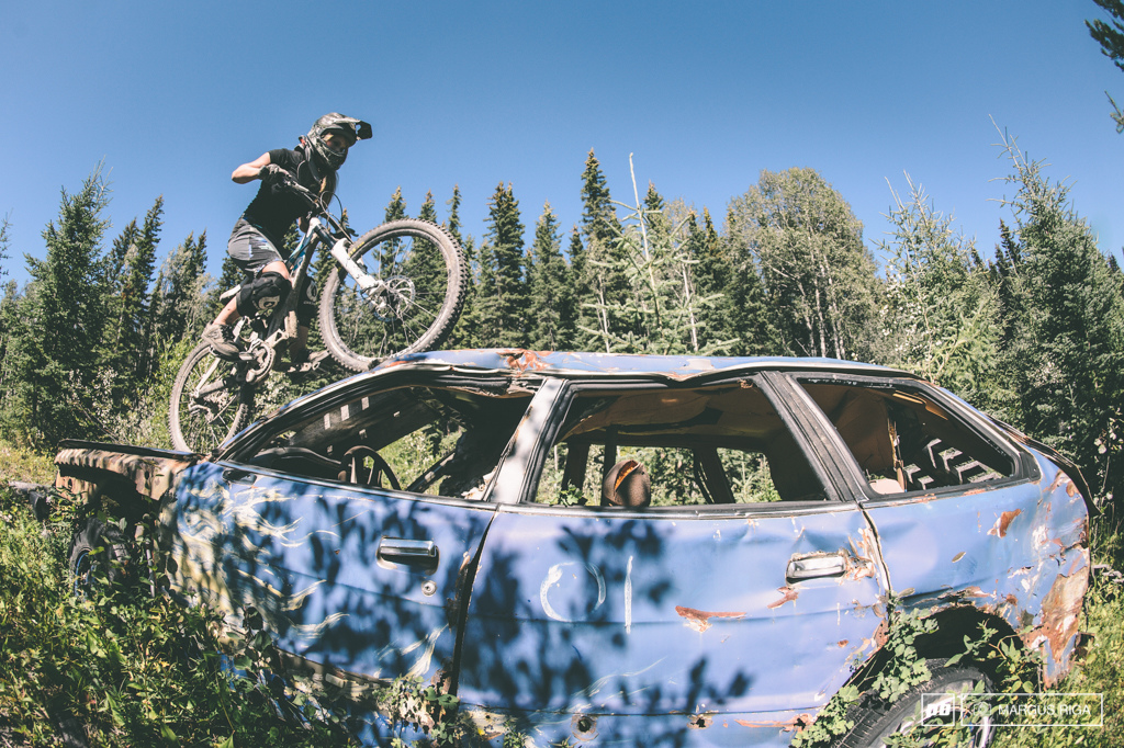 Burns Lake BC A land where 15 year girls monster truck over smashed up cars on bicycles.