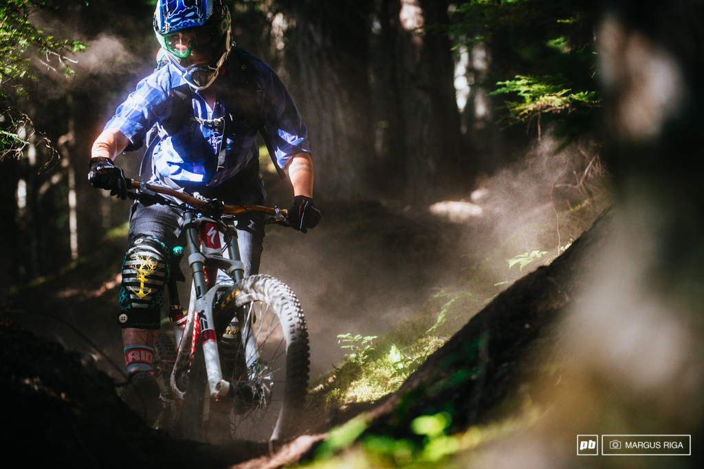 Meg Broswick deep in the forest eating Riley s dust ha ha.