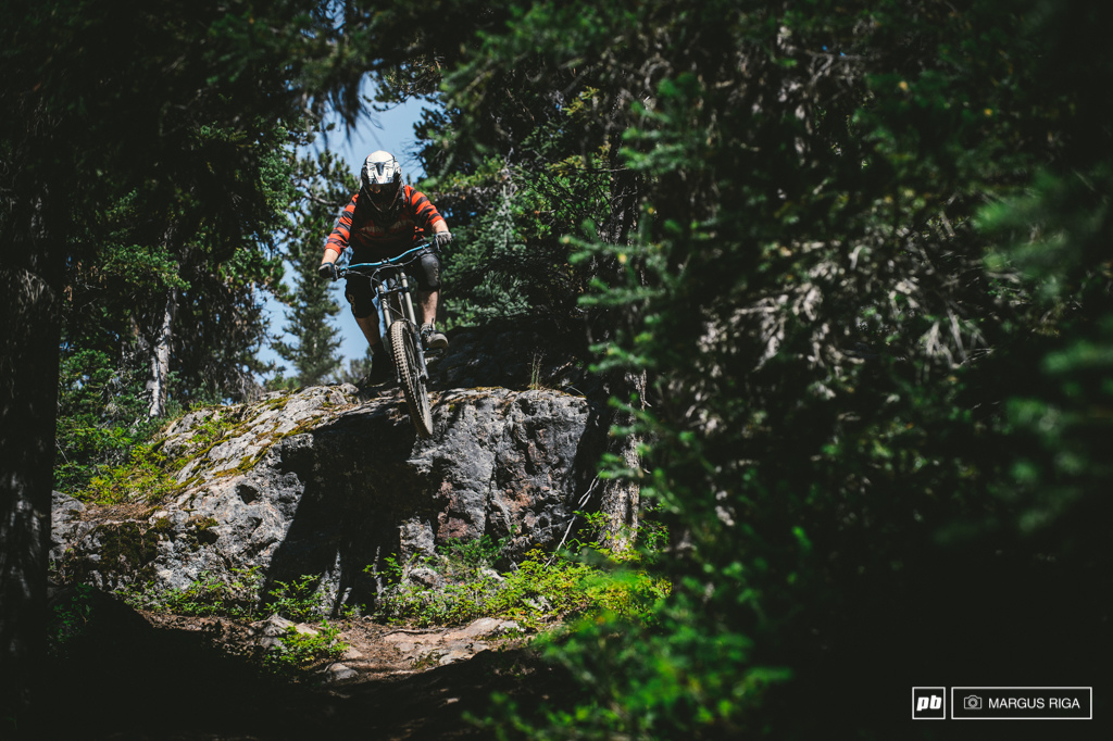 Liam Baker airs into possibly one of the gnarlier runouts anywhere 100 meters of steep-as-shit washout chute straight down the mountain. Piper Down Recreation Site BC.