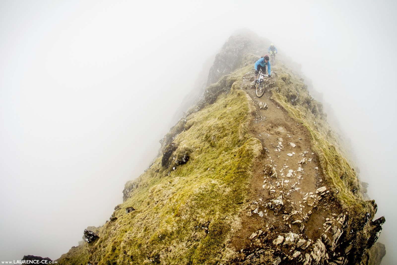 Unpredictable weather and extreme exposure can turn riding adventures into extreme situations. Knife edging along Rhyd Ddu on Snowdon became rather exciting - Laurence CE - www.laurence-ce.com