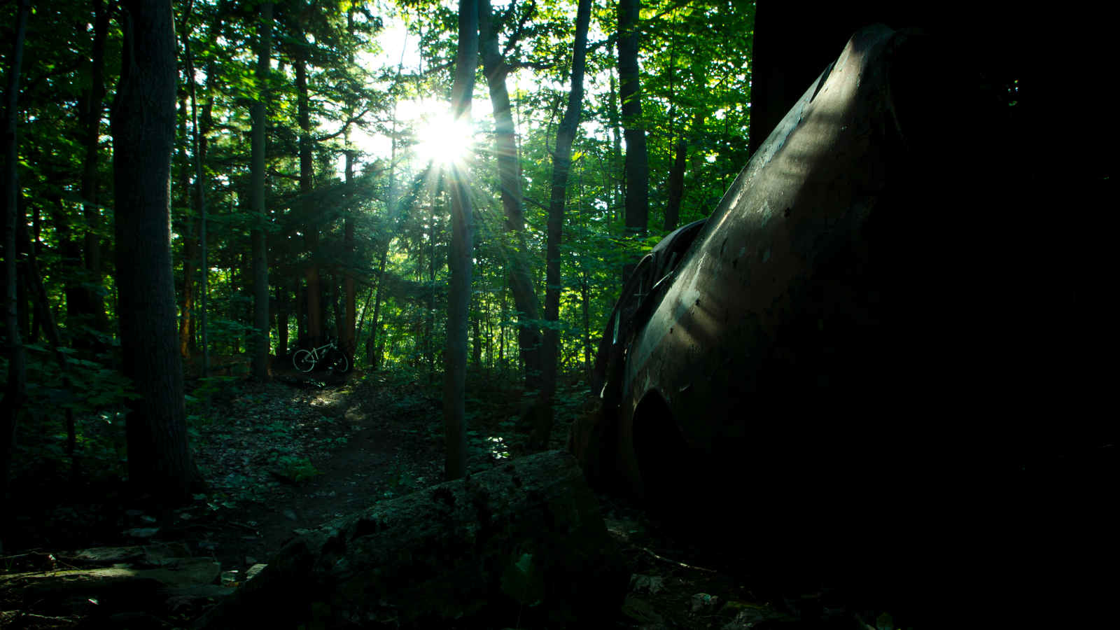 The Ridge trail at MTB Kingston.  Kingston, Ontario, Canada