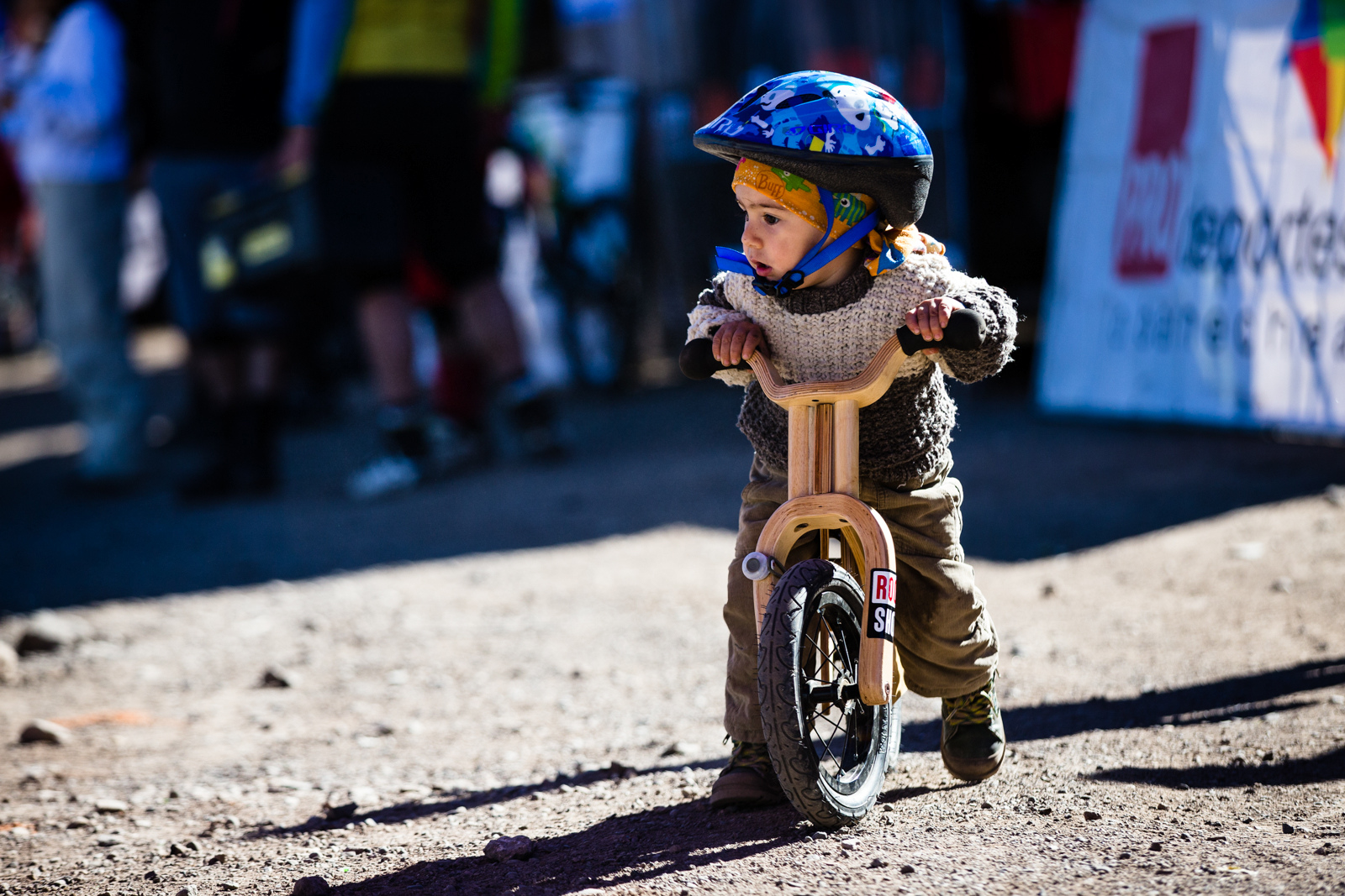 The future of Chilean enduro racing was warming up in the pits - we're not sure he'll be ready for the 60kmp/h straights for a couple of years though.