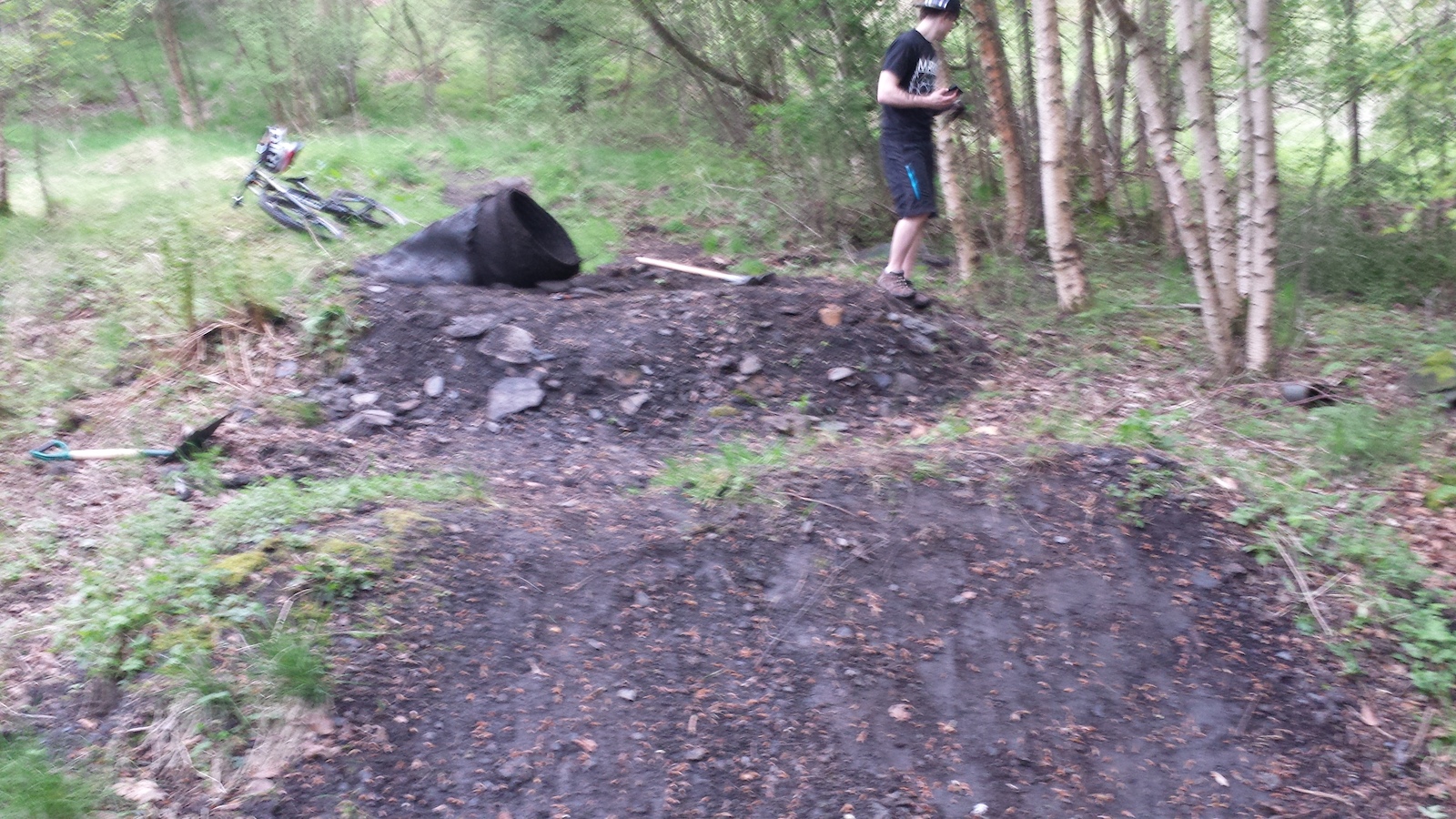 Renovating some old jumps into a dual slalom track and found a couple of these in the landings, whats wrong with dirt for gods sake?! Huge rolls of carpet do not make solid landings