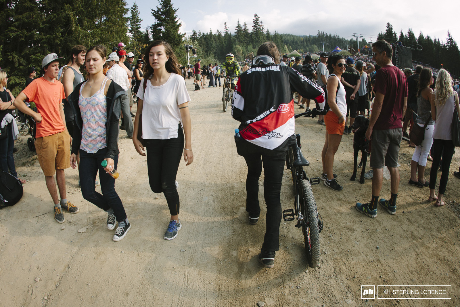 Brandon Semenuk choosing to walk to the top at 2014 Joyride at Crankworx, Whistler, BC