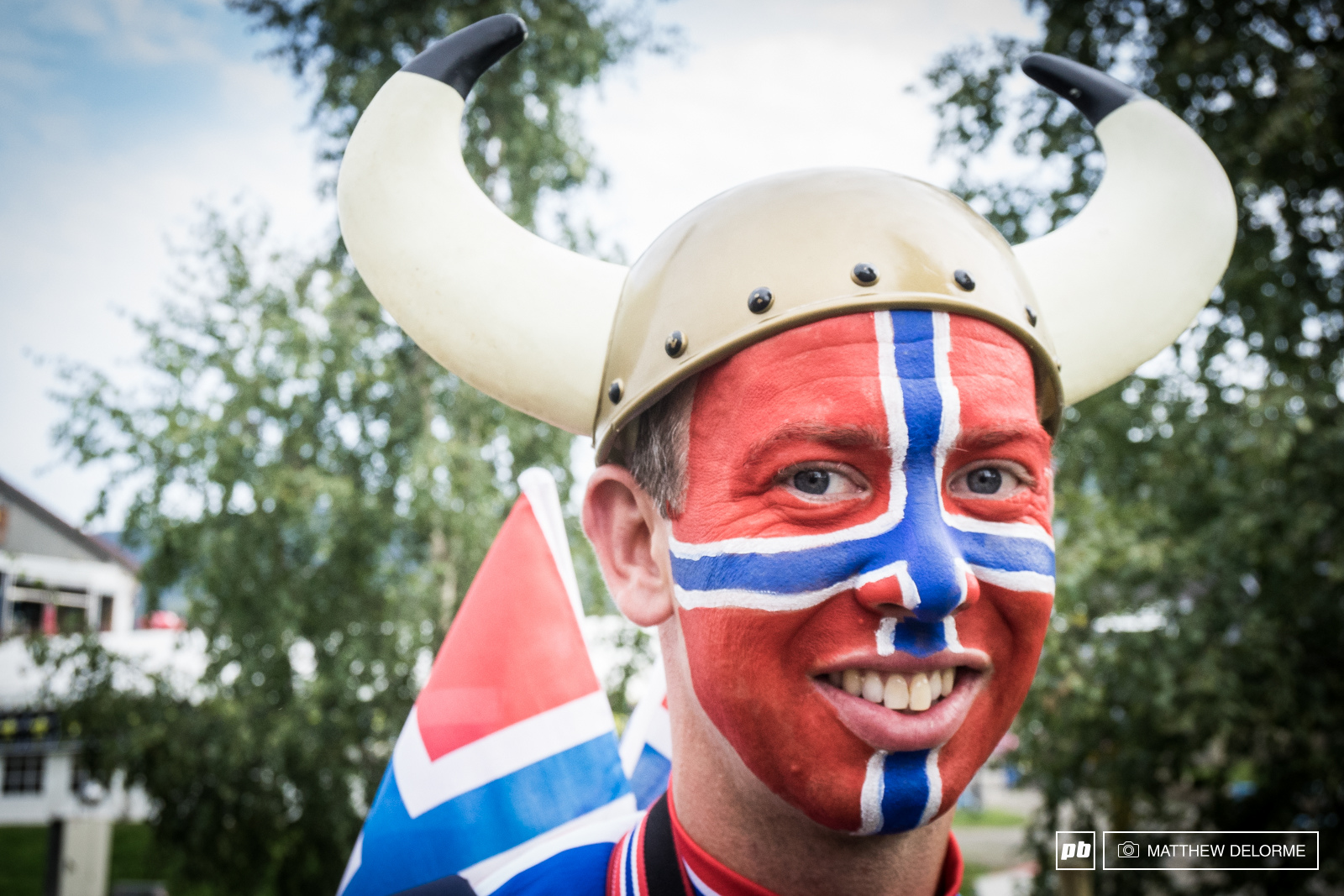 The vikings were out in force to cheer on their country men and women.