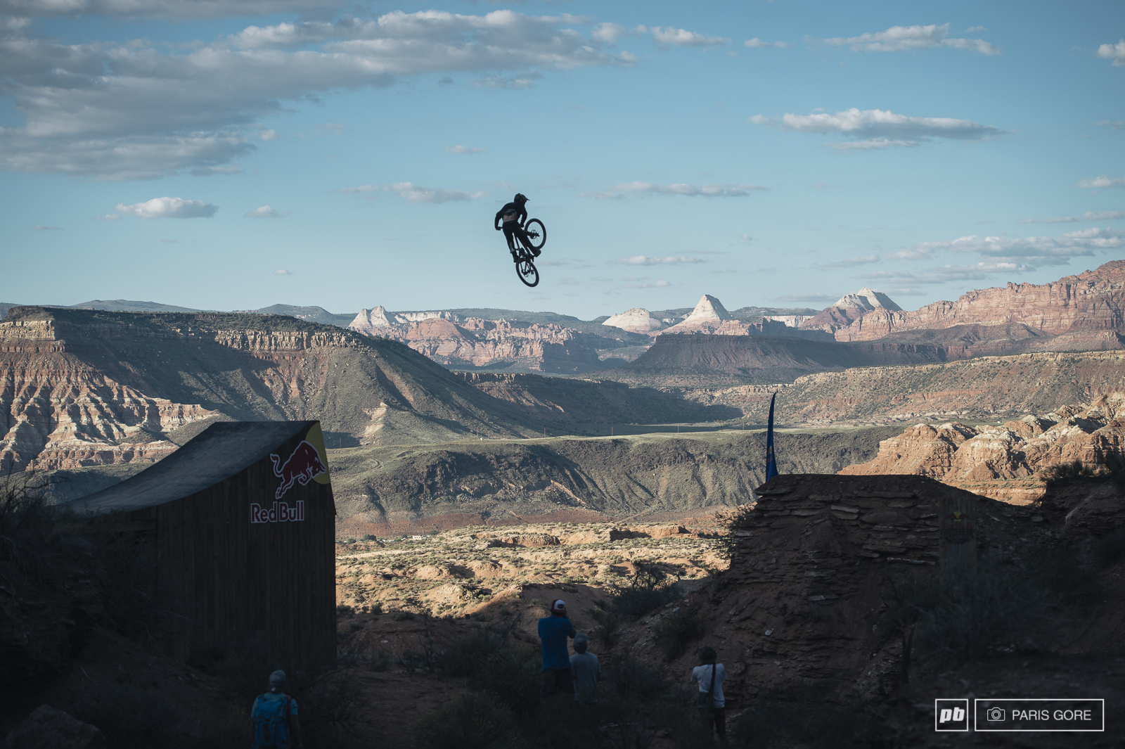 Tom Van Steenbergen was the first to guniea pig the canyon gap and hit it nearly perfect.