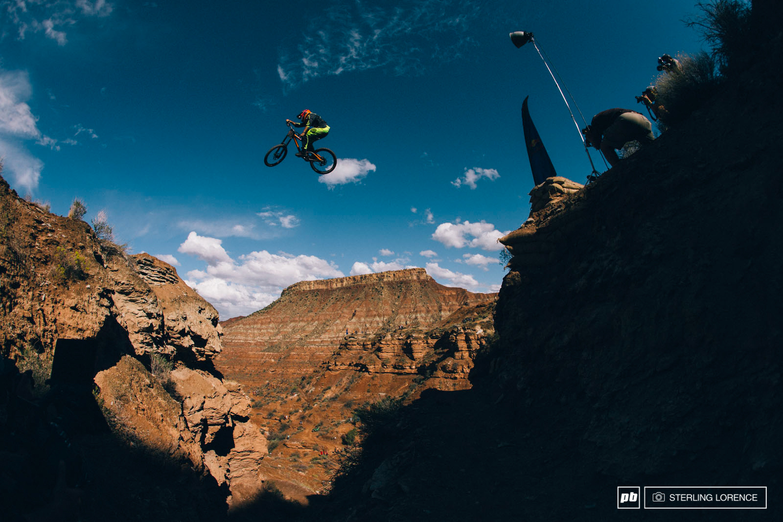 Brendan Fairclough across his canyon gap at RedBull Rampage 2014.