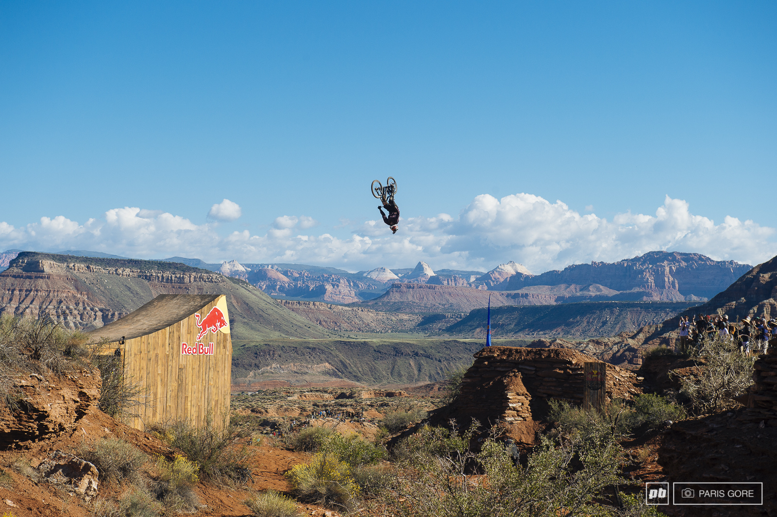 Herb back flip on the canyon gap.