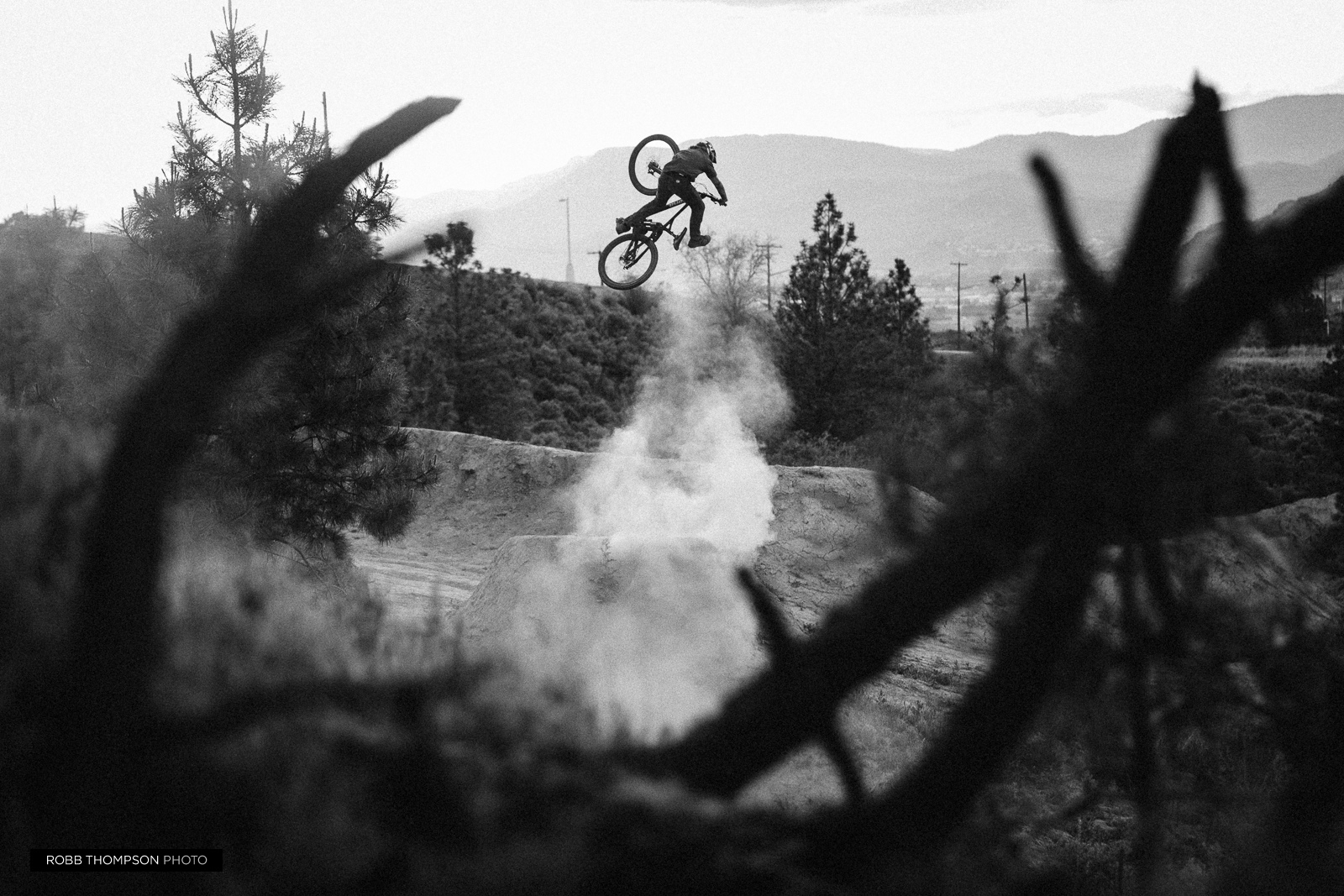 Aggy sending it Kamloops style with a plume of dust.