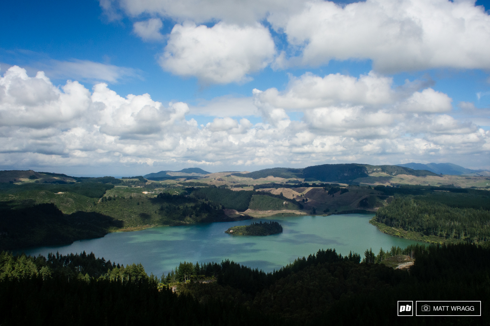 Stages one to six run through the Whakawera forest skirting around the stunning green lake in places.