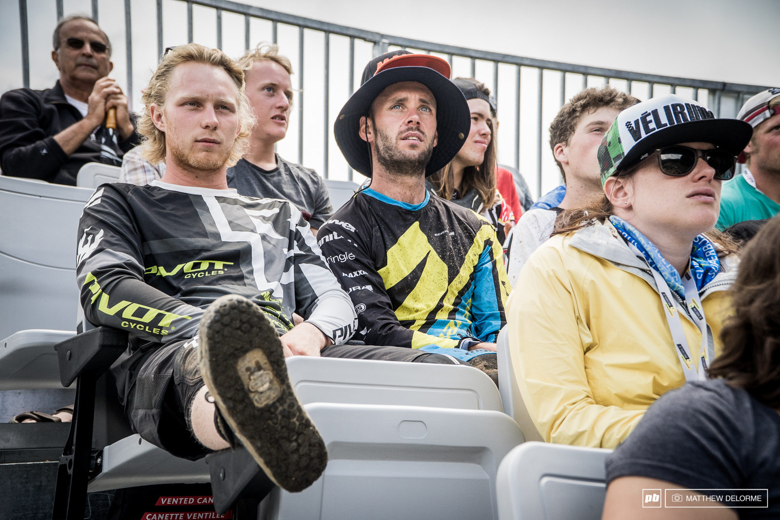 Eddie Masters and Bernard Kerr took some time to watch the Women from the grand stands.