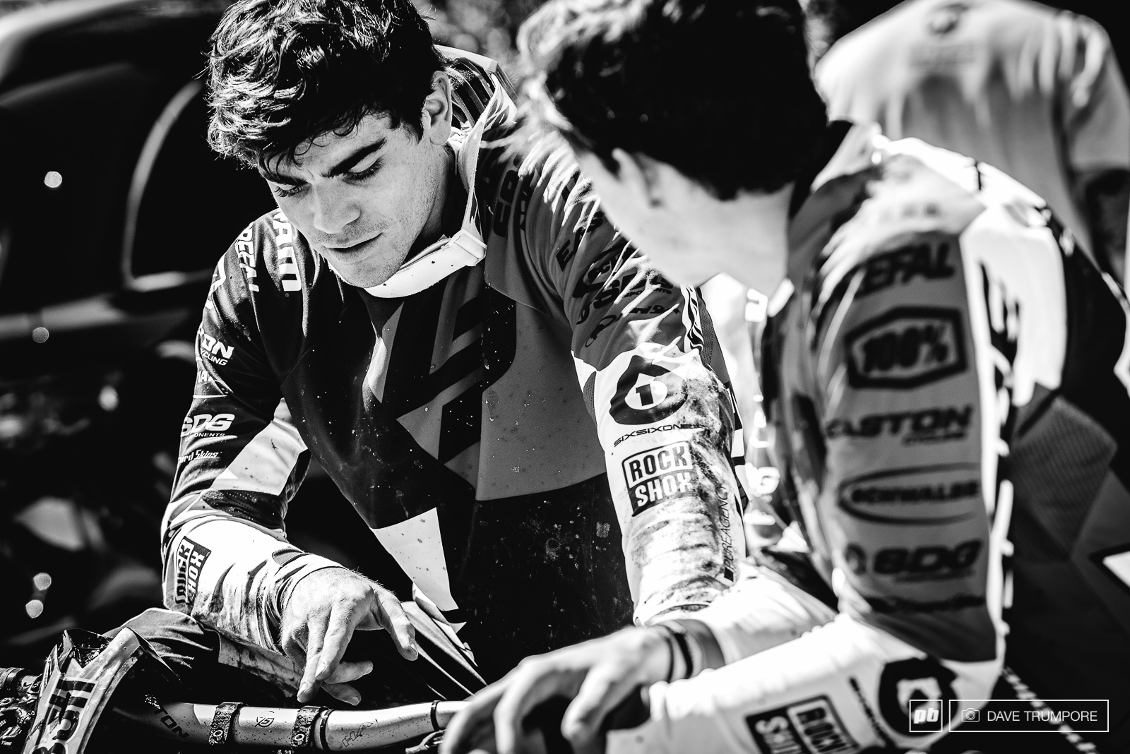 Teammates and friends Loic and Loris discussing the track at World Champs.