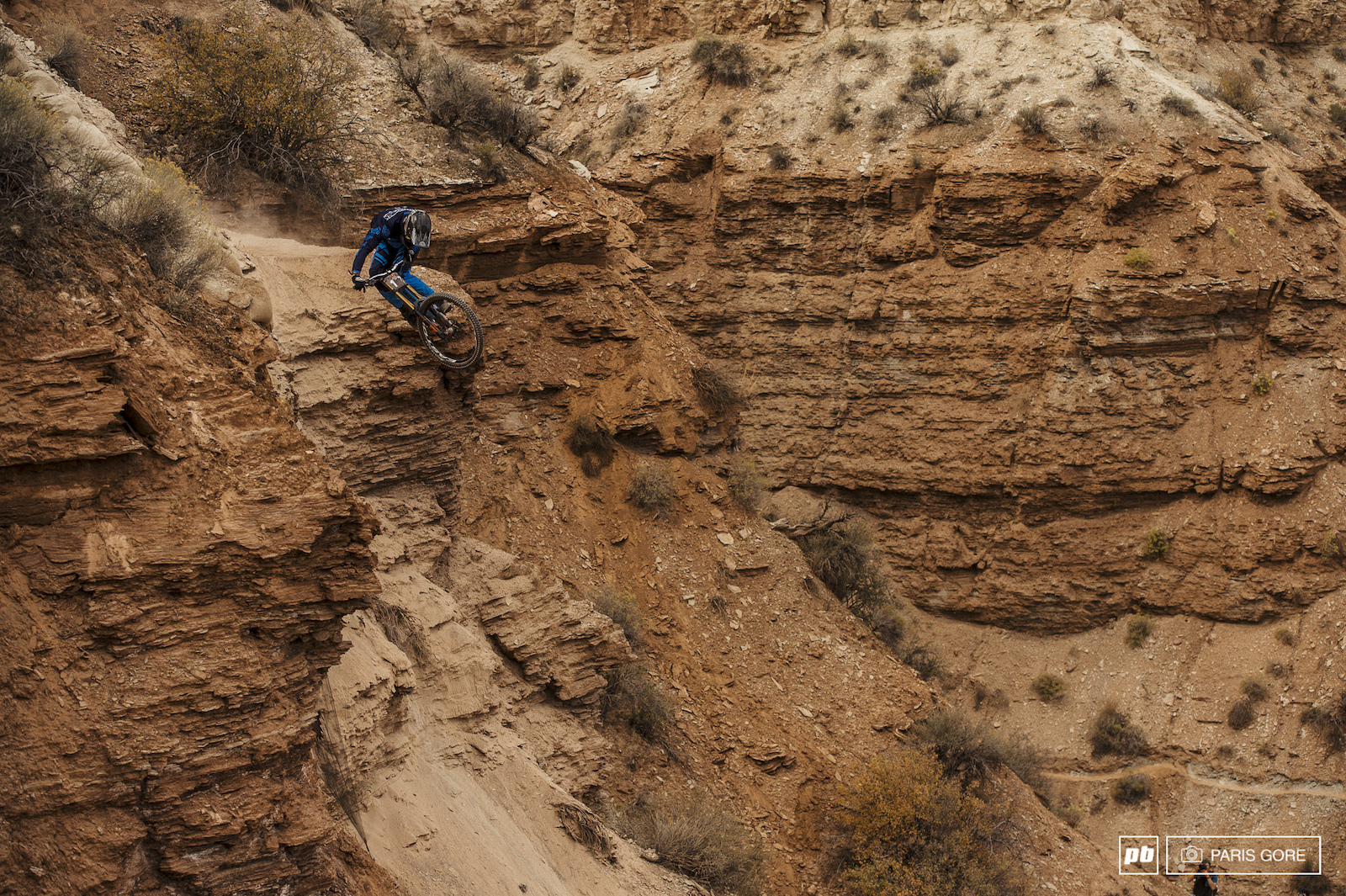 Bas Van Steenbergen s first time at Rampage and you could see just how much fun he was having top to bottom. Nasty big mountain moves to flowy dh tech all in one run.