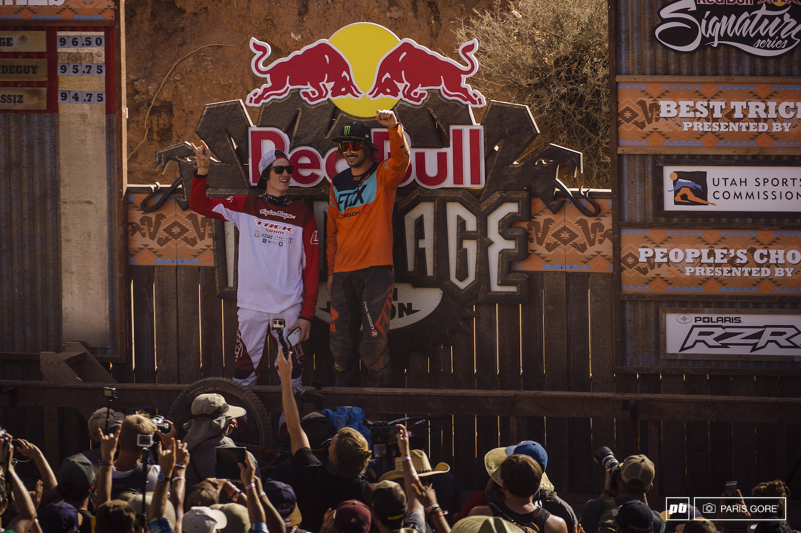 Sam Renyolds won a pile of cash for best trick and Brandon Semenuk scored himself a Polaris RZR for the peoples choice award.