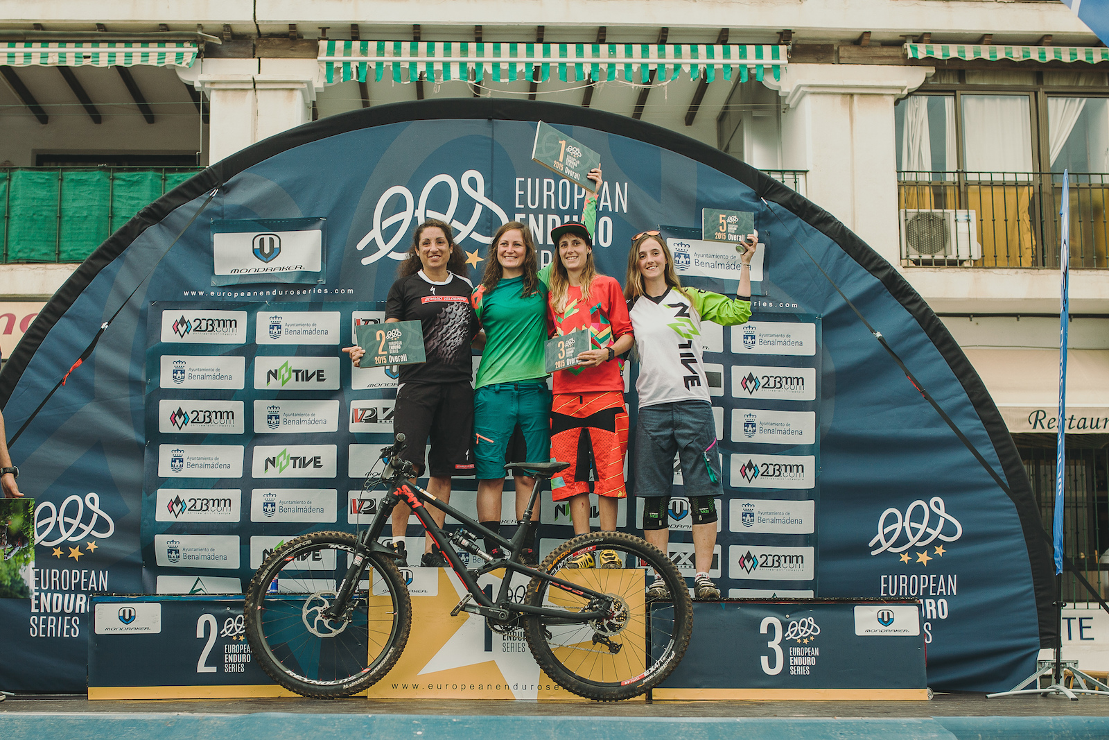 Overall podium of the European Enduro Series 2015 on October 18 in Benalmadena / Spain, 2015. Free image for editorial usage only: Photo by Antonio Lopez