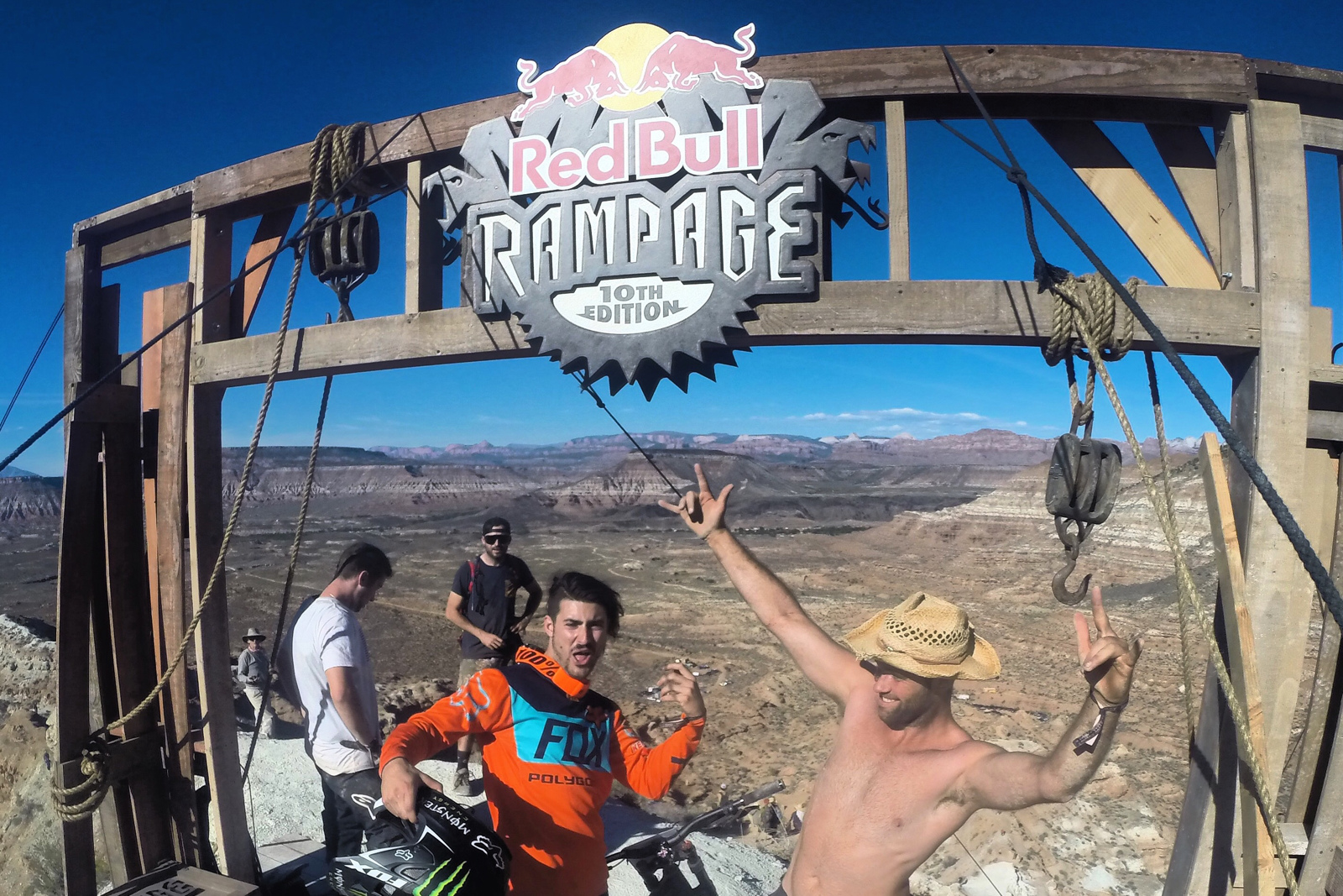 At the top of the Red Bull Rampage with Sam Reynolds in 2015