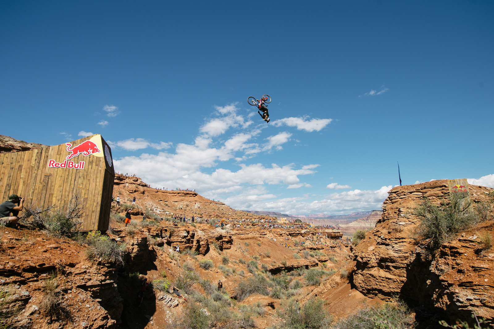 Kelly flipping the canyon gap for the third time in his life. This time less catastrophic and coming up short.