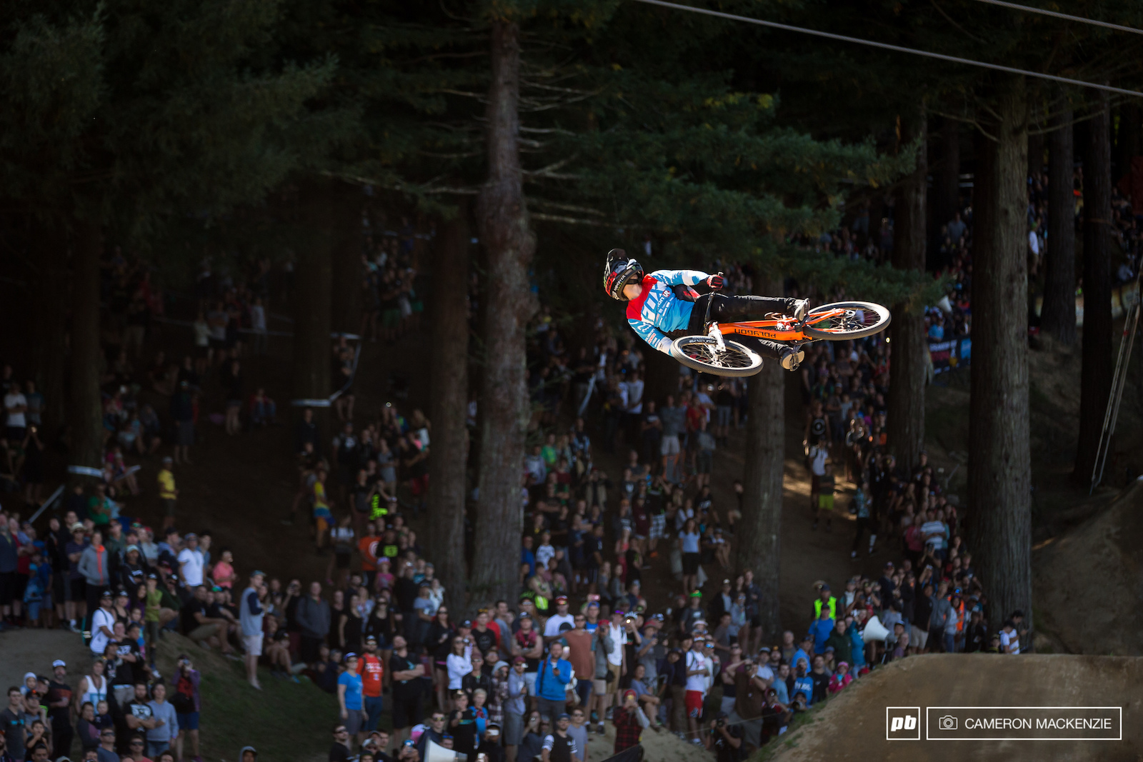 Sam Reynolds flatting it out over the crowd