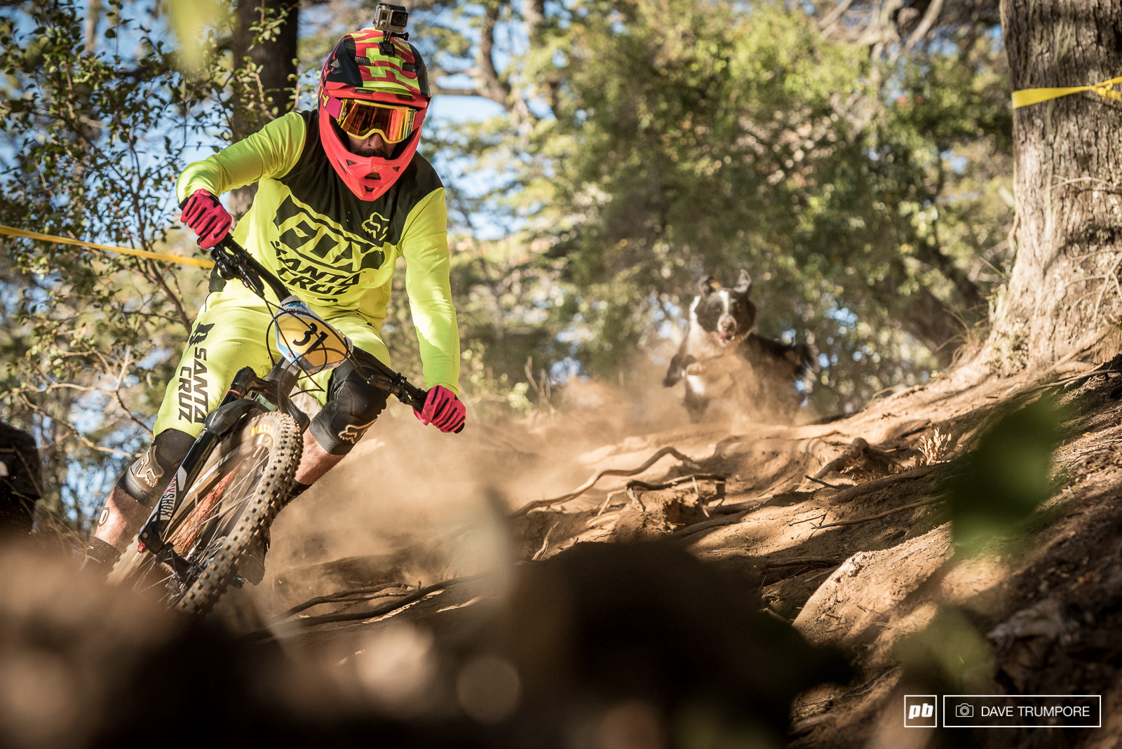Iago Garay and the local trail dog pinned down stage 5.