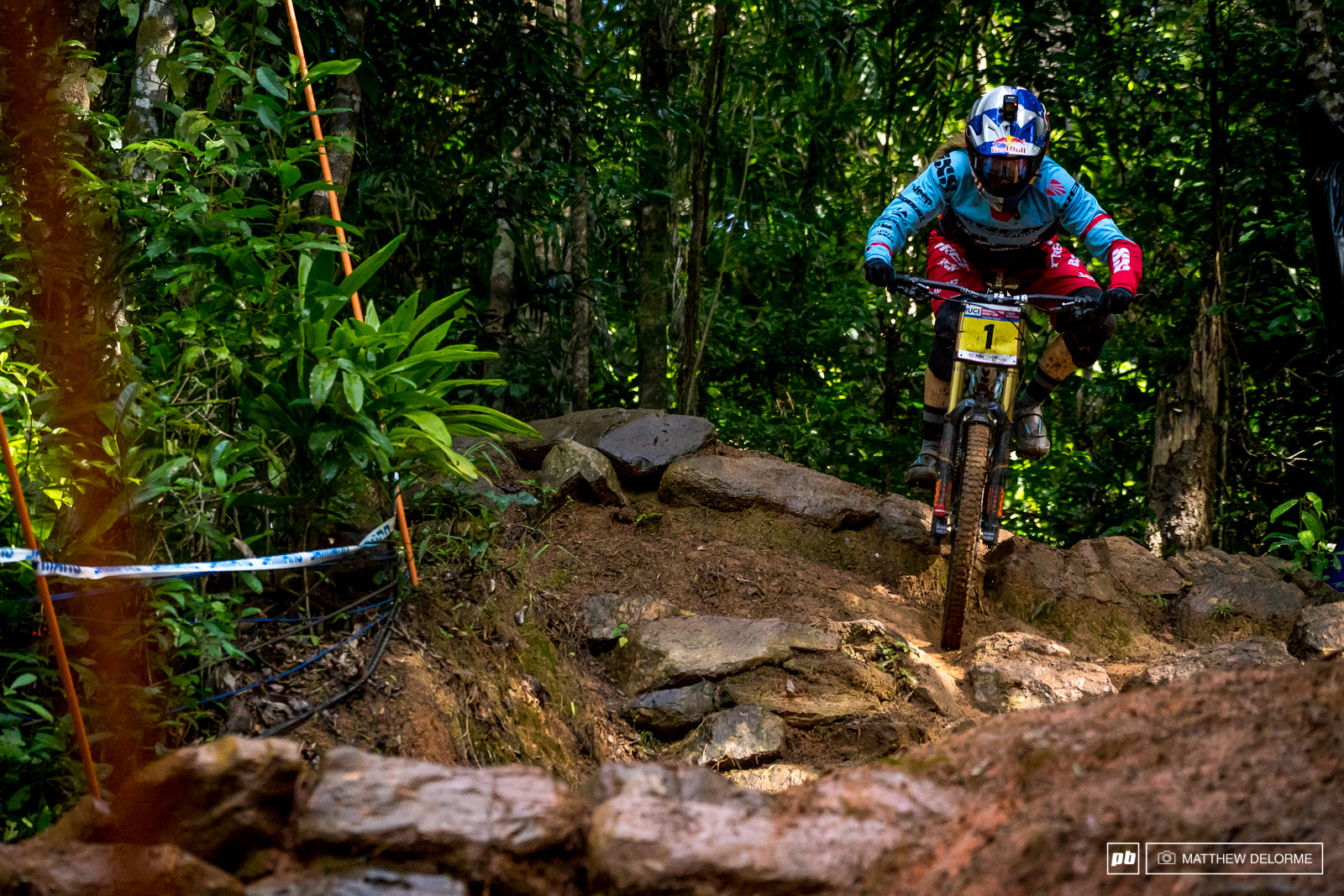 Rachel Atherton easily qualified first up by almost eight seconds on Manon Carpenter.