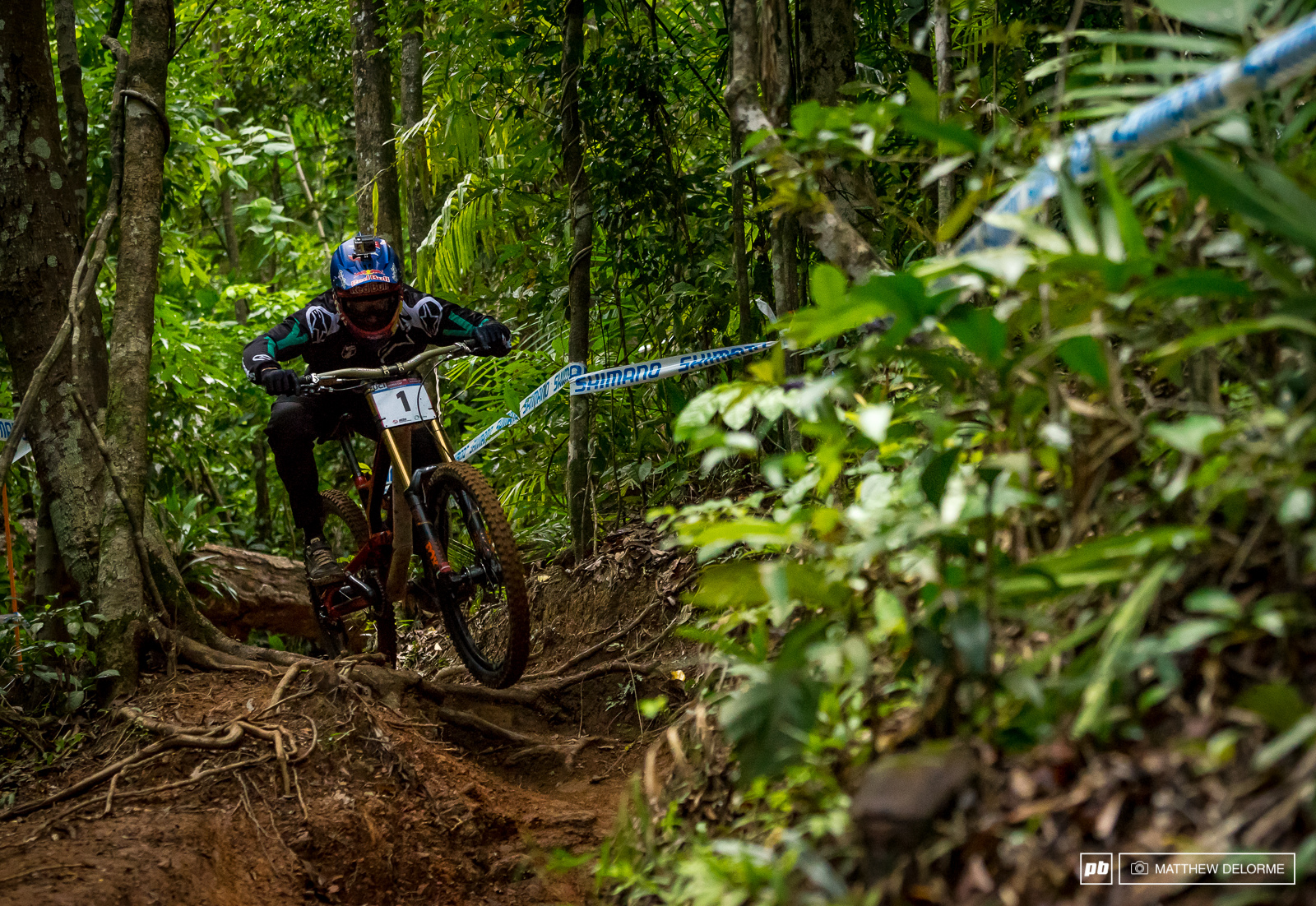 As the track dried out Aaron Gwin got faster and faster. Third fastest today.