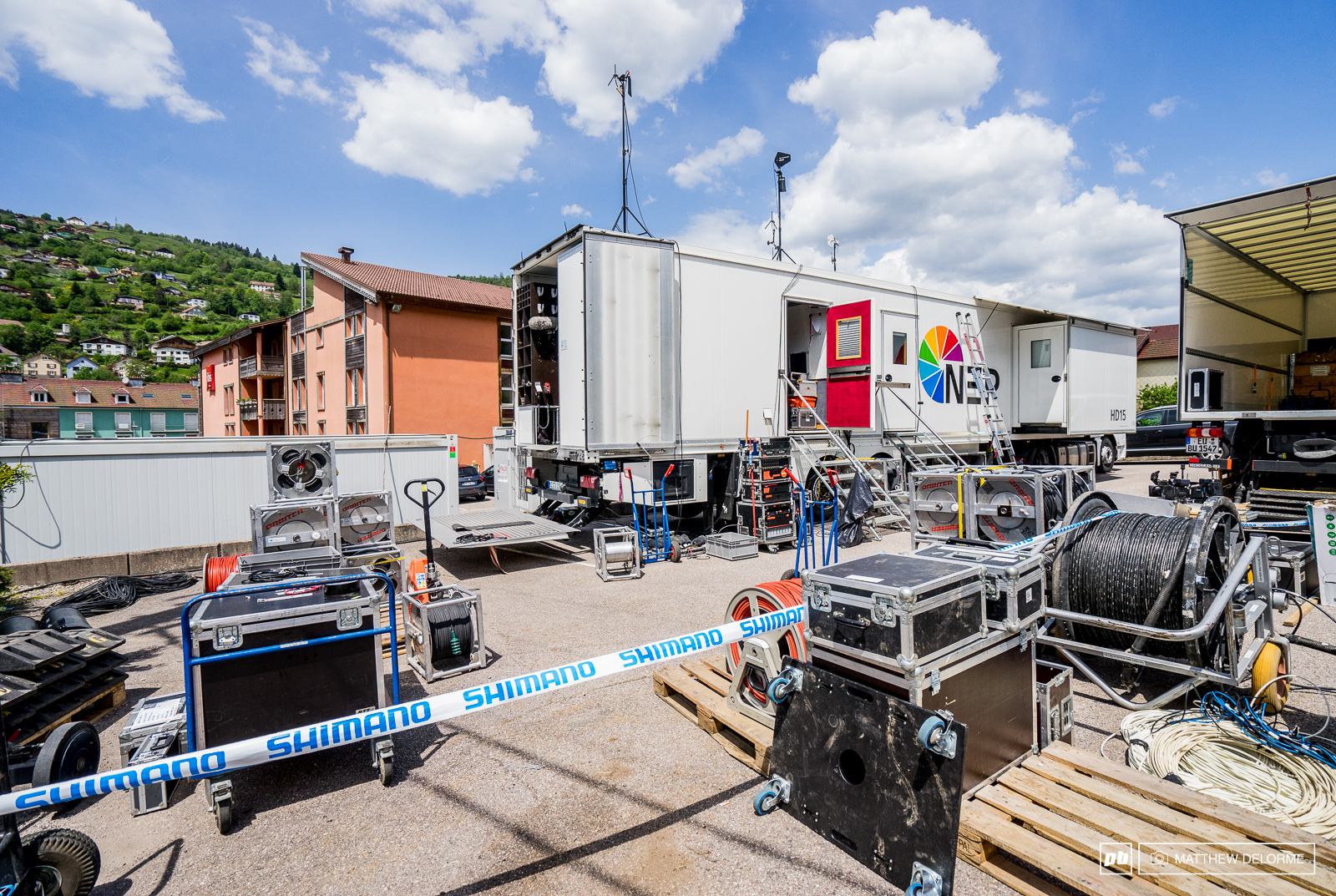 There is a lot of cable to be laid for the live feed.