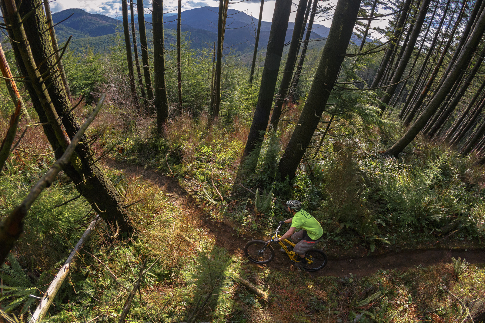 Rob dropping into the Wonderland trail at Galbraith on one of our afternoon rides.