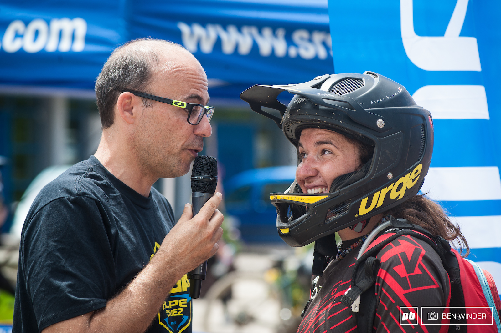 Two flats for Morgane Jonnier today but still smiling as she crossed the line.