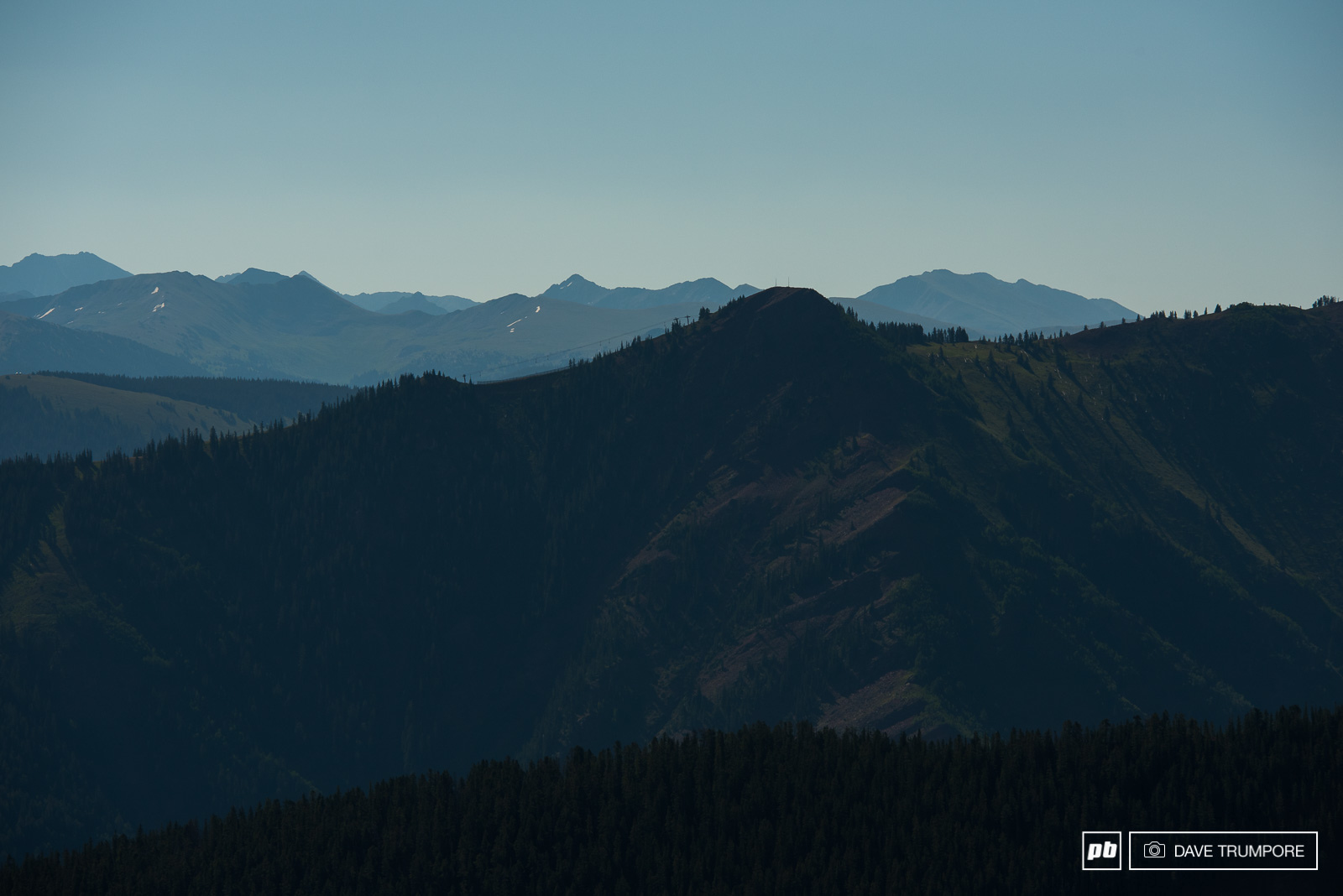 Mountains as far as you can see here in Colorado.