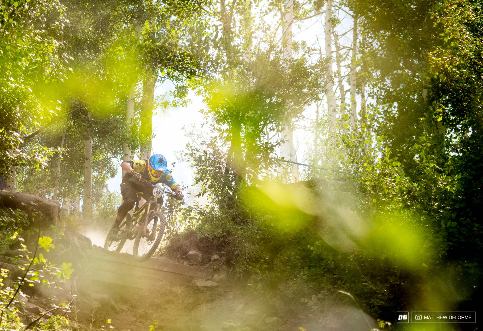 Wyn Masters has no issues with loose riding. Here he charges the drops like only a Kiwi can.