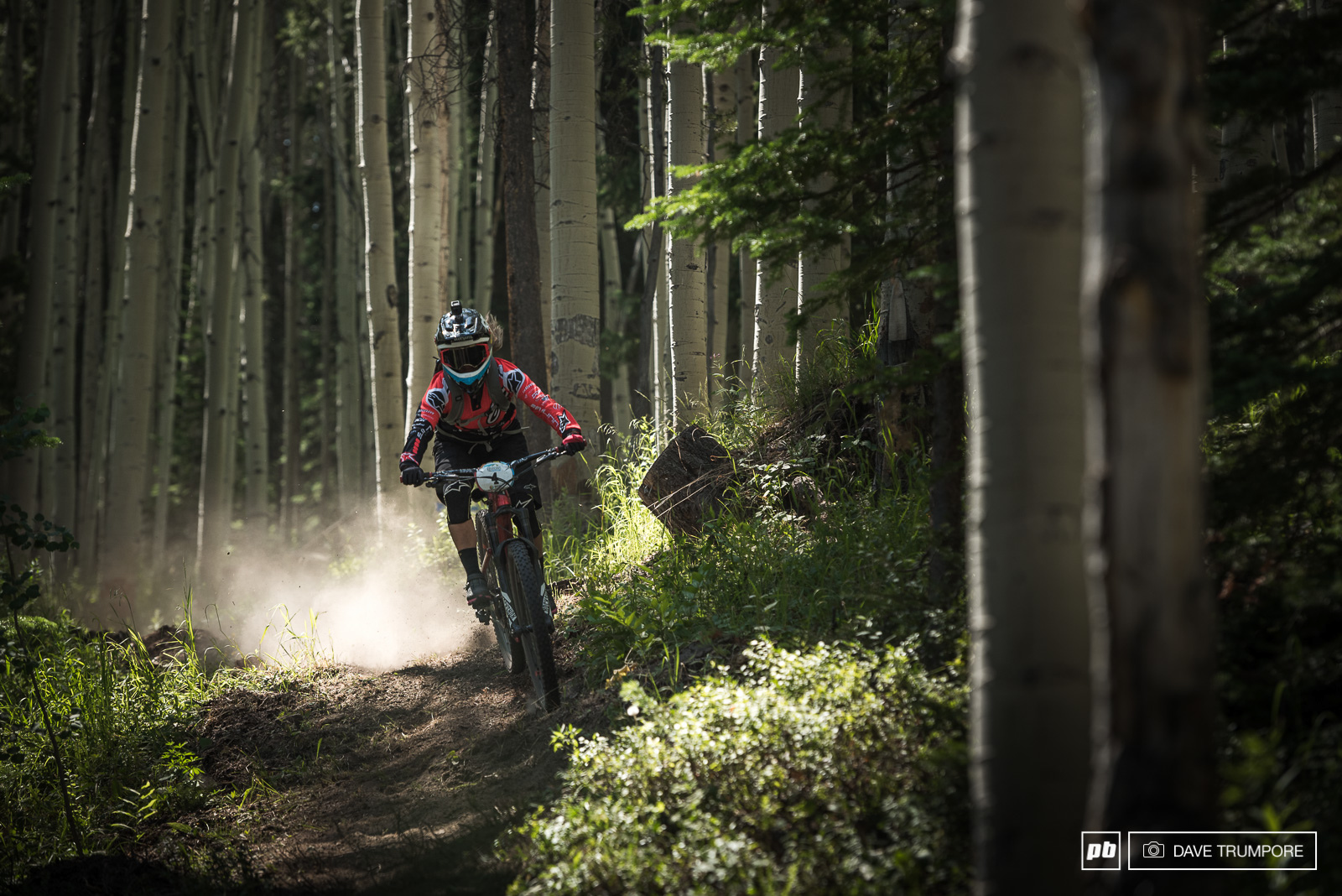 Absolutely flying everywhere is Isabeau Courdurier at times faster than many of the men.