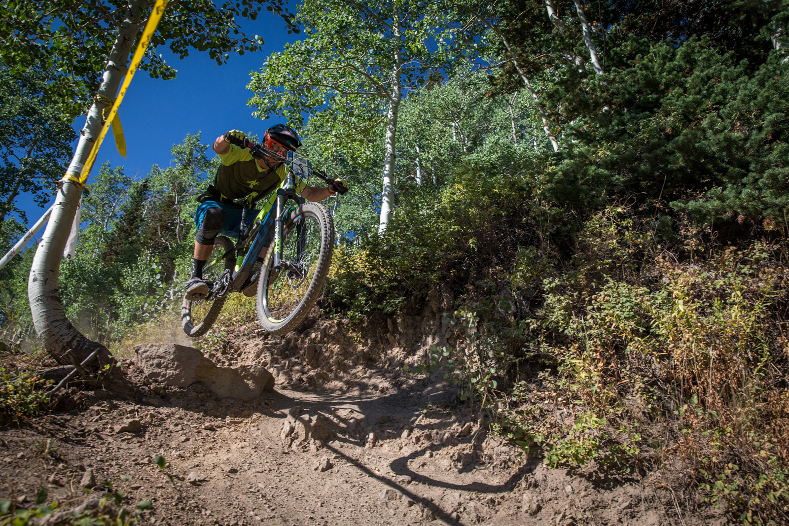 Naish Ulmer races Stage Two of the SCOTT Enduro Cup at Deer Valley Resort in Park City, UT on Aug. 28, 2016