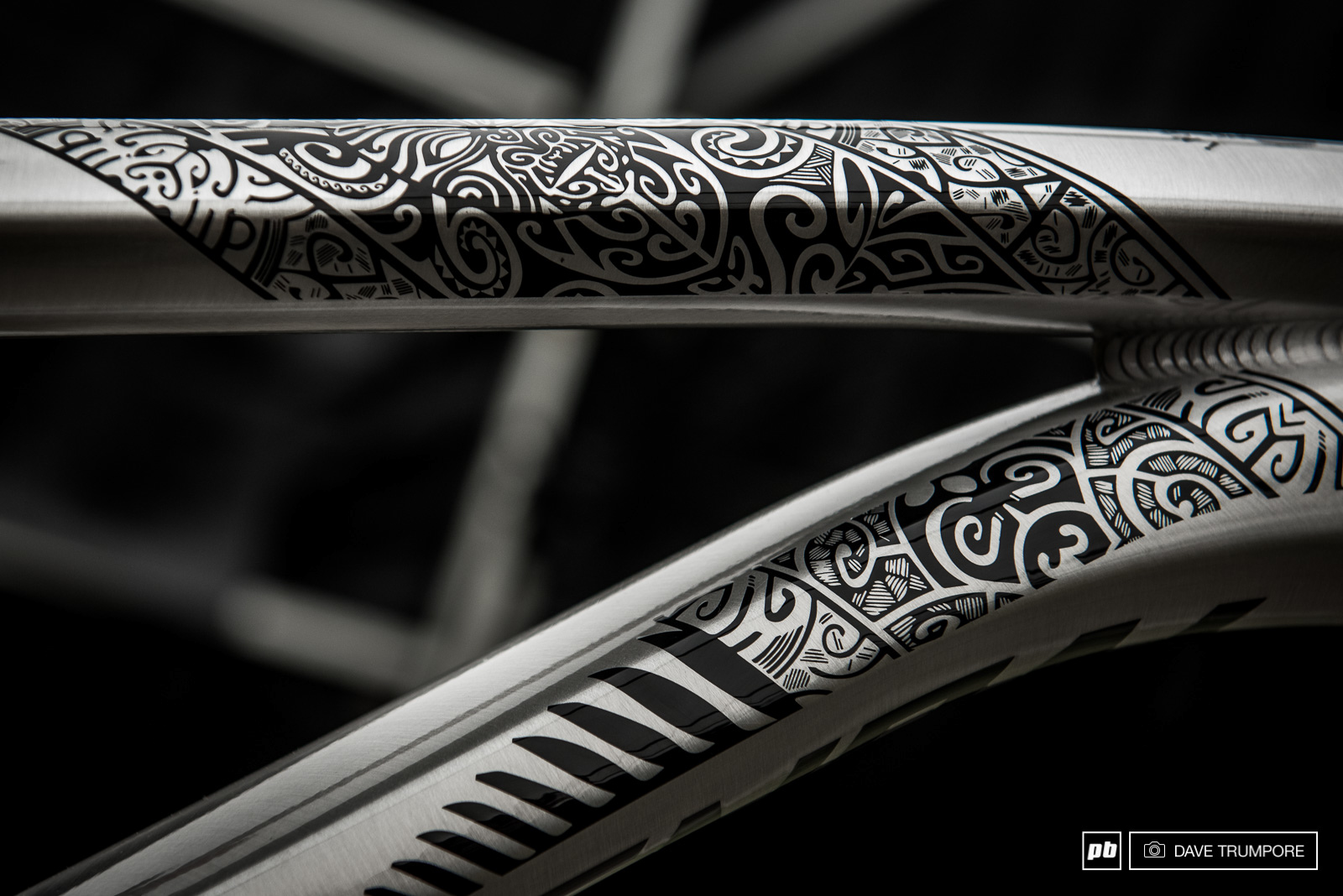 A close up of the detail on George Brannigan s Commencal