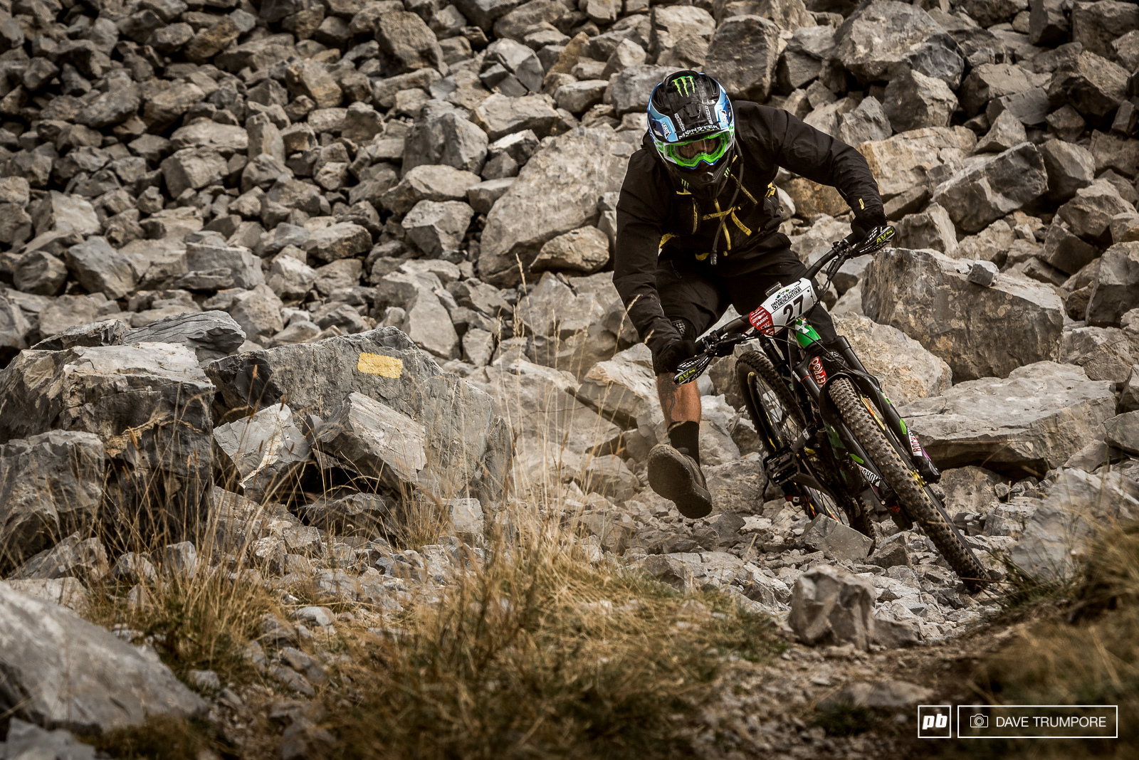 Sam Hill has a renewed focus and love for riding his bike at the EWS events and it certainly shows here in Varberg. He is currently in 1st but has Nico hot on his heels.