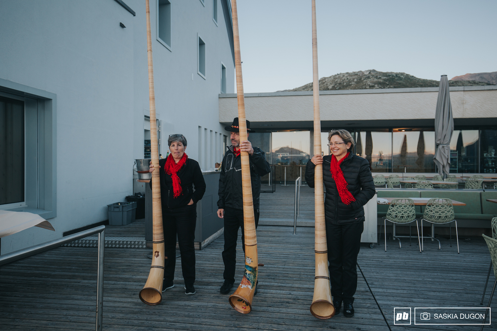 Culture was by no means few and far between in St.Moritz as we were greeted for dinner one night by some beautiful Alpine horn entertainment.