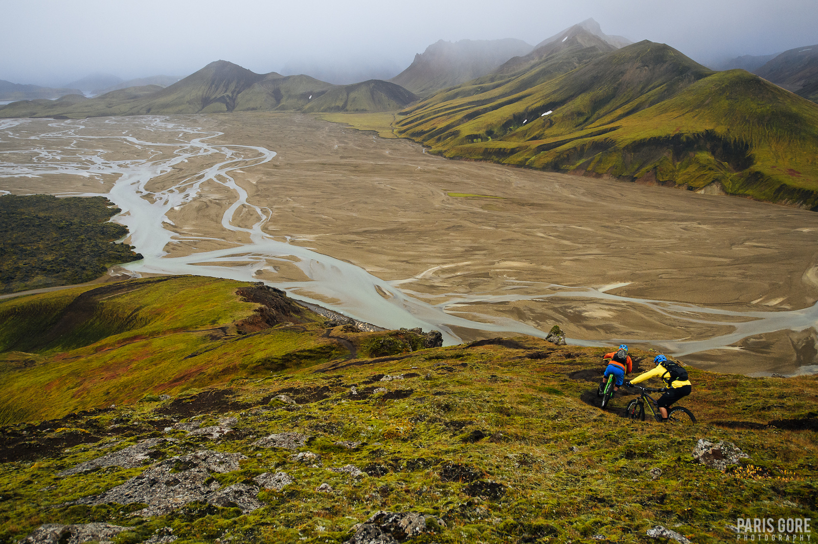 KC Deane and Gully in Landmannalaugar Iceland