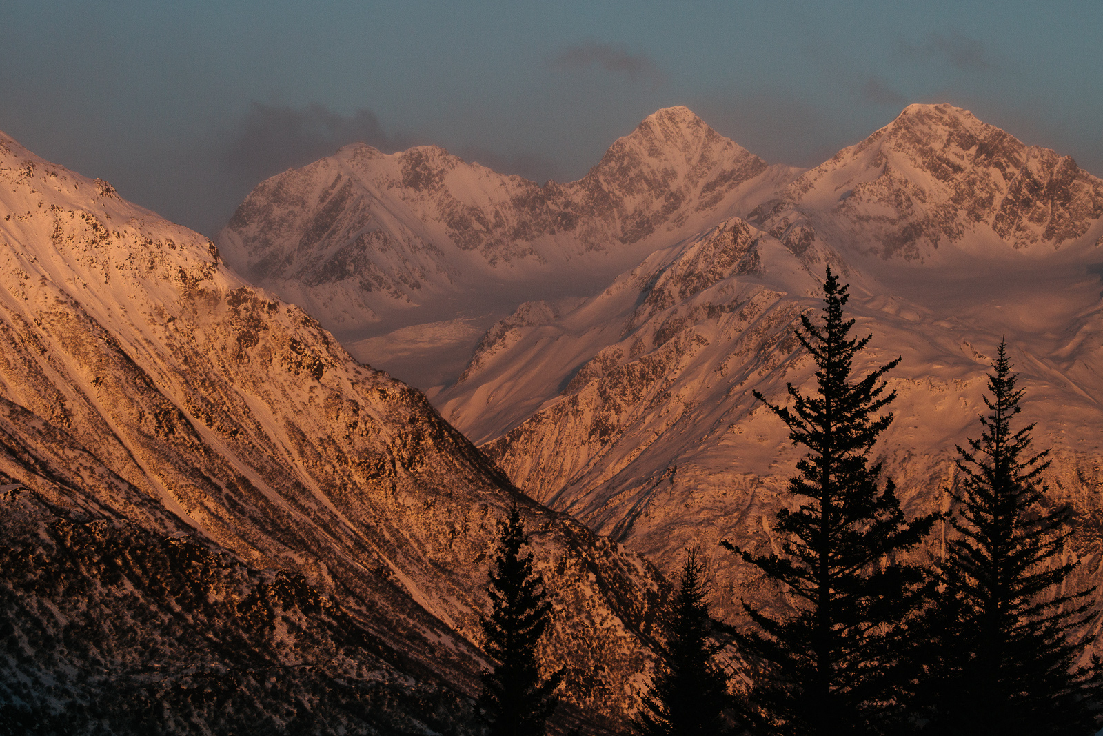 There was no shortage of gorgeous alpine glow to be found in Valdez. Photo: Robb Thompson