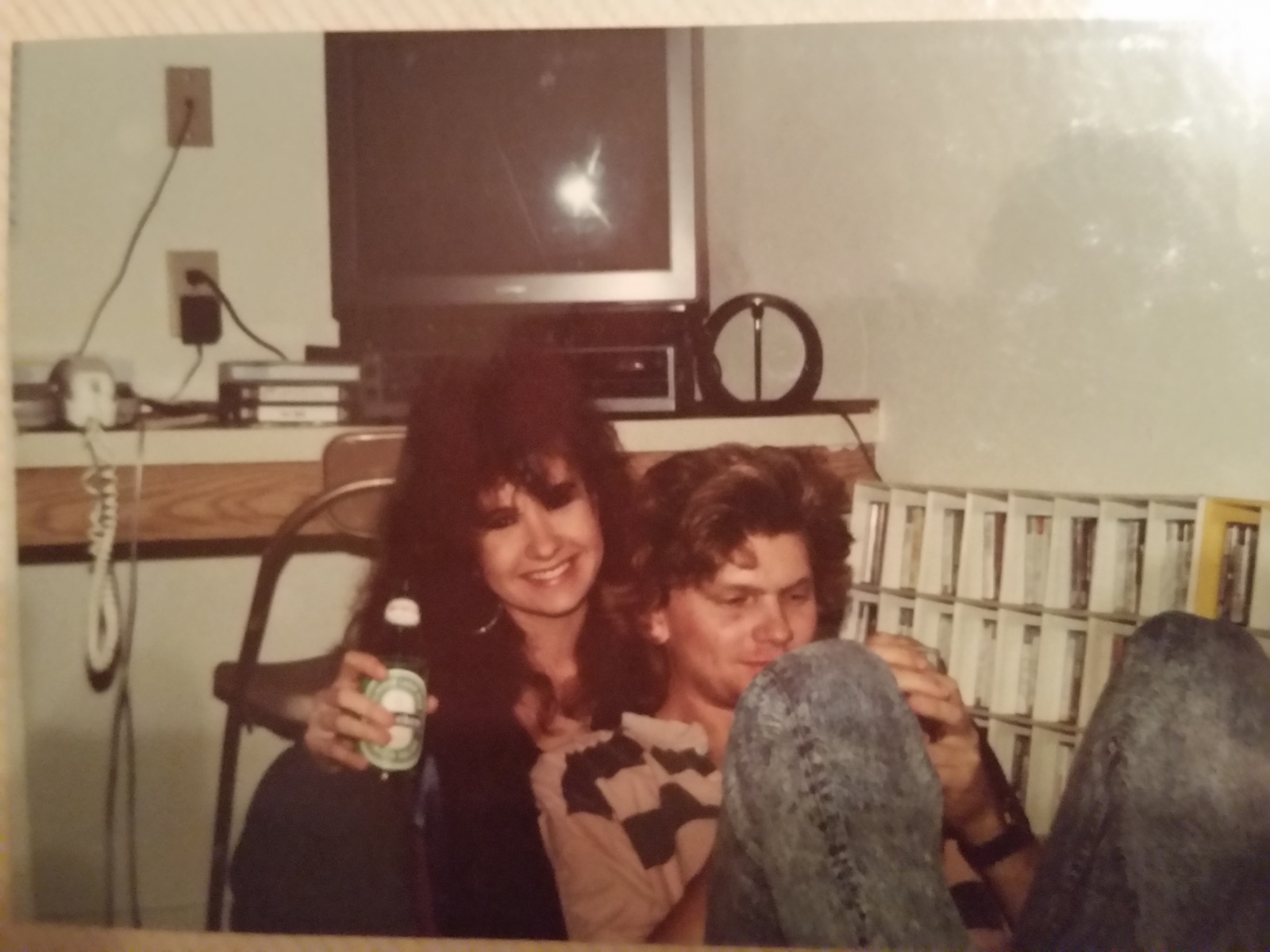 Just young pups we were... 1989 at our friends apartment. I still tell her how lucky she is to this day...hahaha