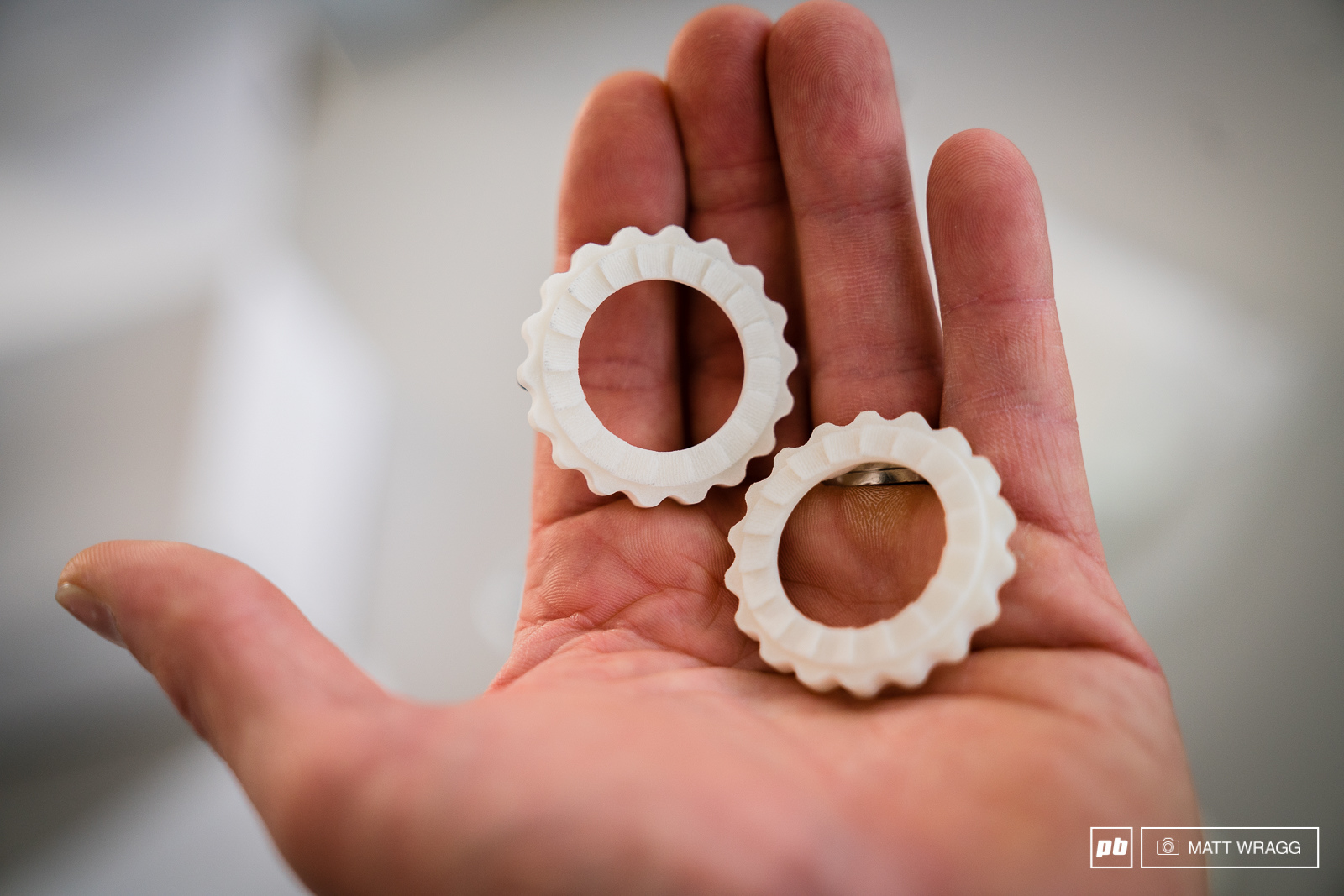 3D printed samples of the ratchet sytem.