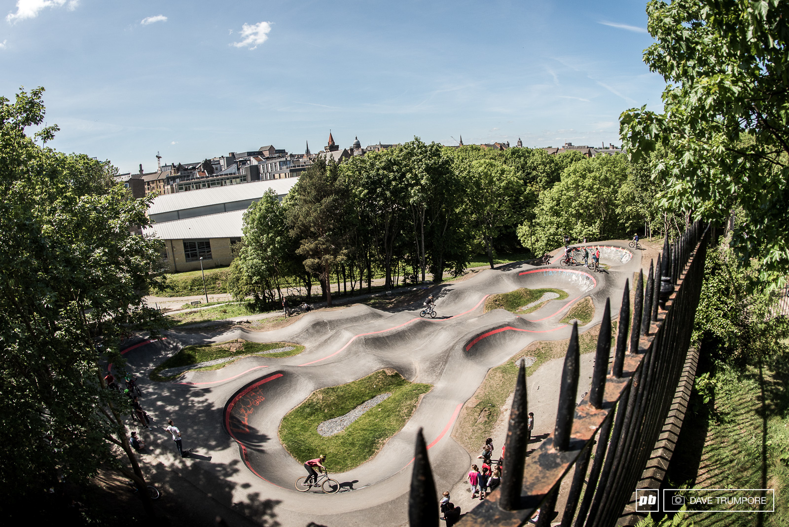 The new Velosolutuions built pump track in downtown Edinburgh.