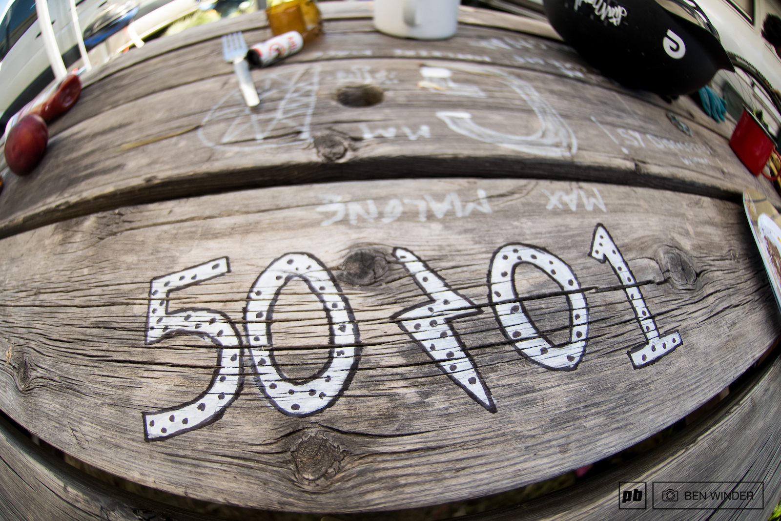 The 50 01 crew are here living in camper-vans.