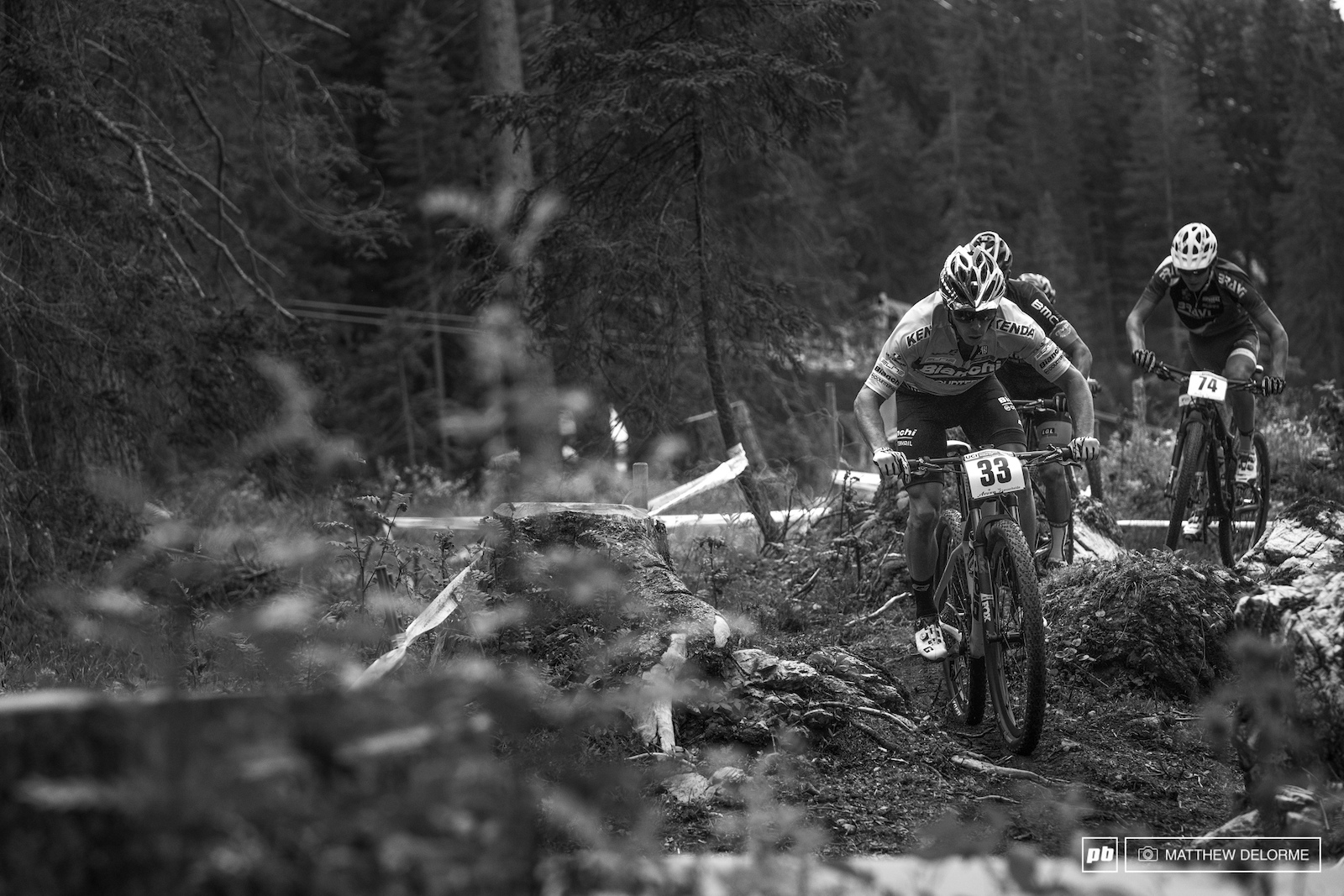 Marco Fontana leads a group through the rough stuff.