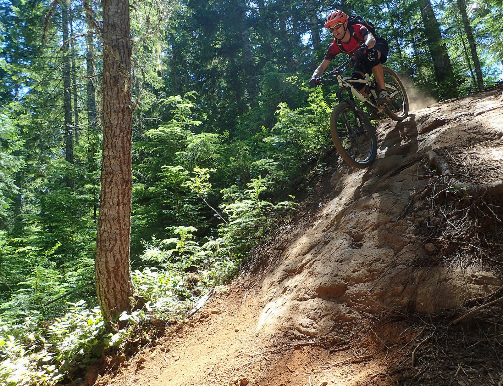 Rock Feature with Mountain Biker in Cumberland