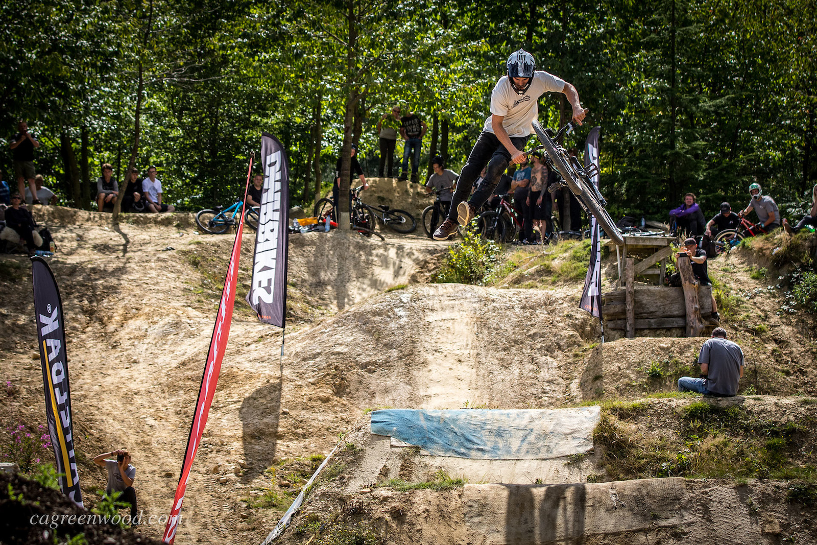 With the same top score as Zac Rainbow, it was Kerry’s consistency to throw down banger runs that earn’t him the top step of the podium today. Here he is boosting a tail whip before setting up for a 3-whip over the last