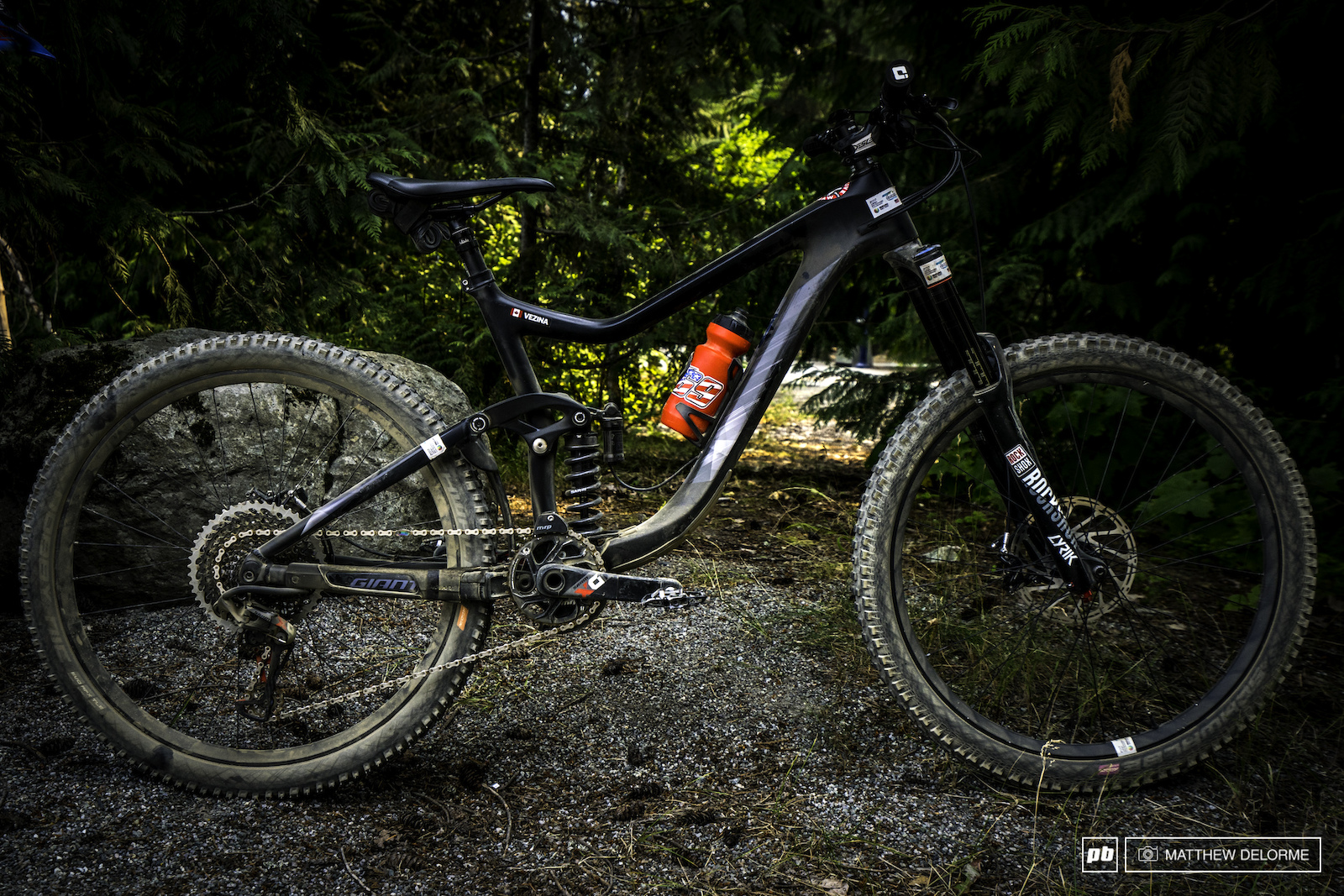 Mckay Vezina s Giant Reign EWS Bike Check Crankworx Whistler 2017 Pinkbike