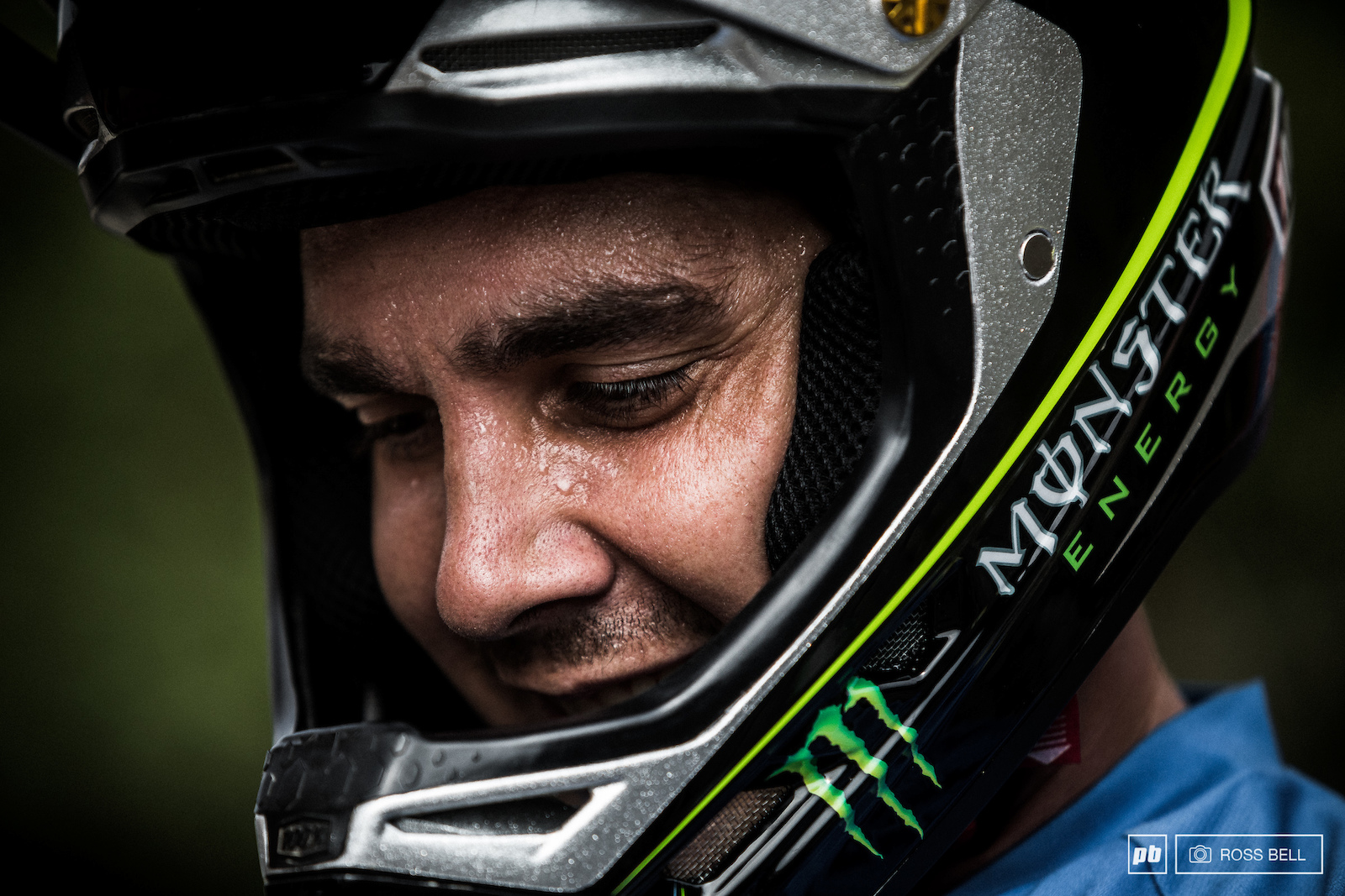 Sam Hill cracking a smile at the end of the rather brutal stage 6.