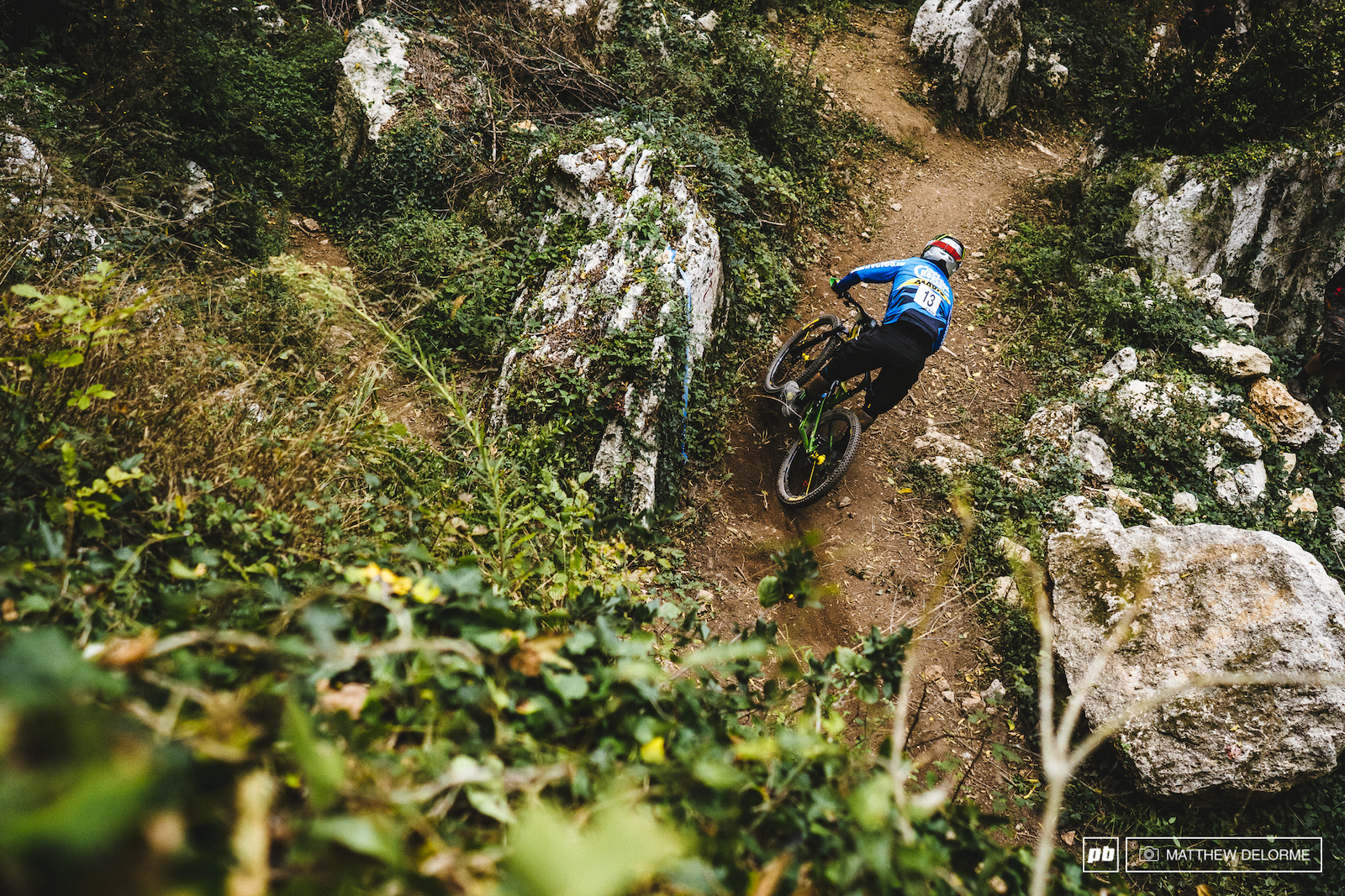 On the gas through ancient trails. Sam Hill keeps the pressure up on day two.