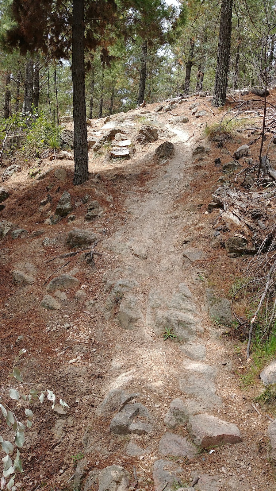 Steep rocky descent