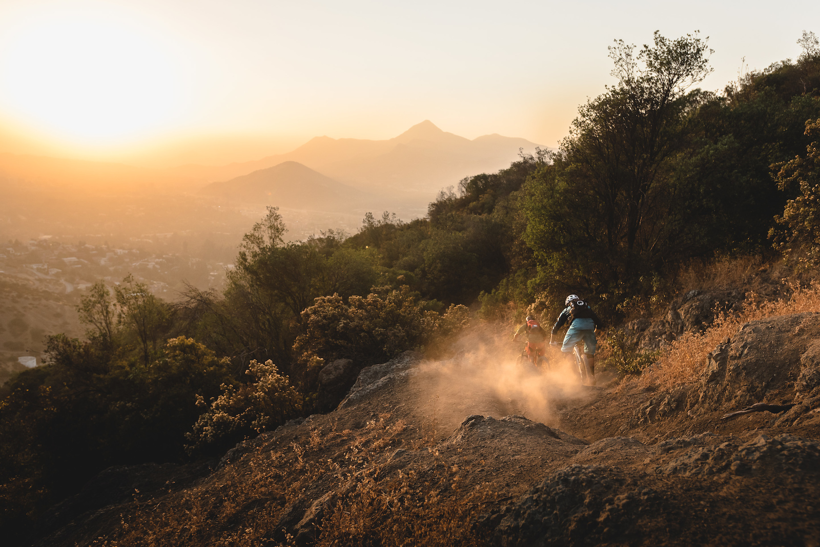 Felipe Vasquez and Nate Hills ride the local trails in Las Varas accessable right out of the city of Santiago Chile